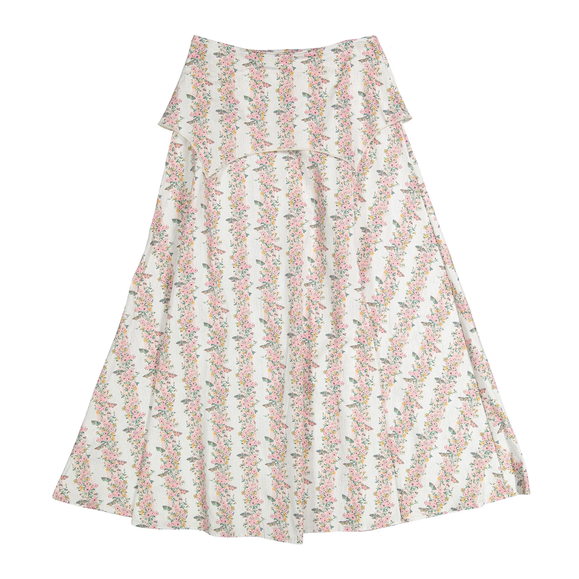 Ava and Lu Pink Garden Printed Skirt