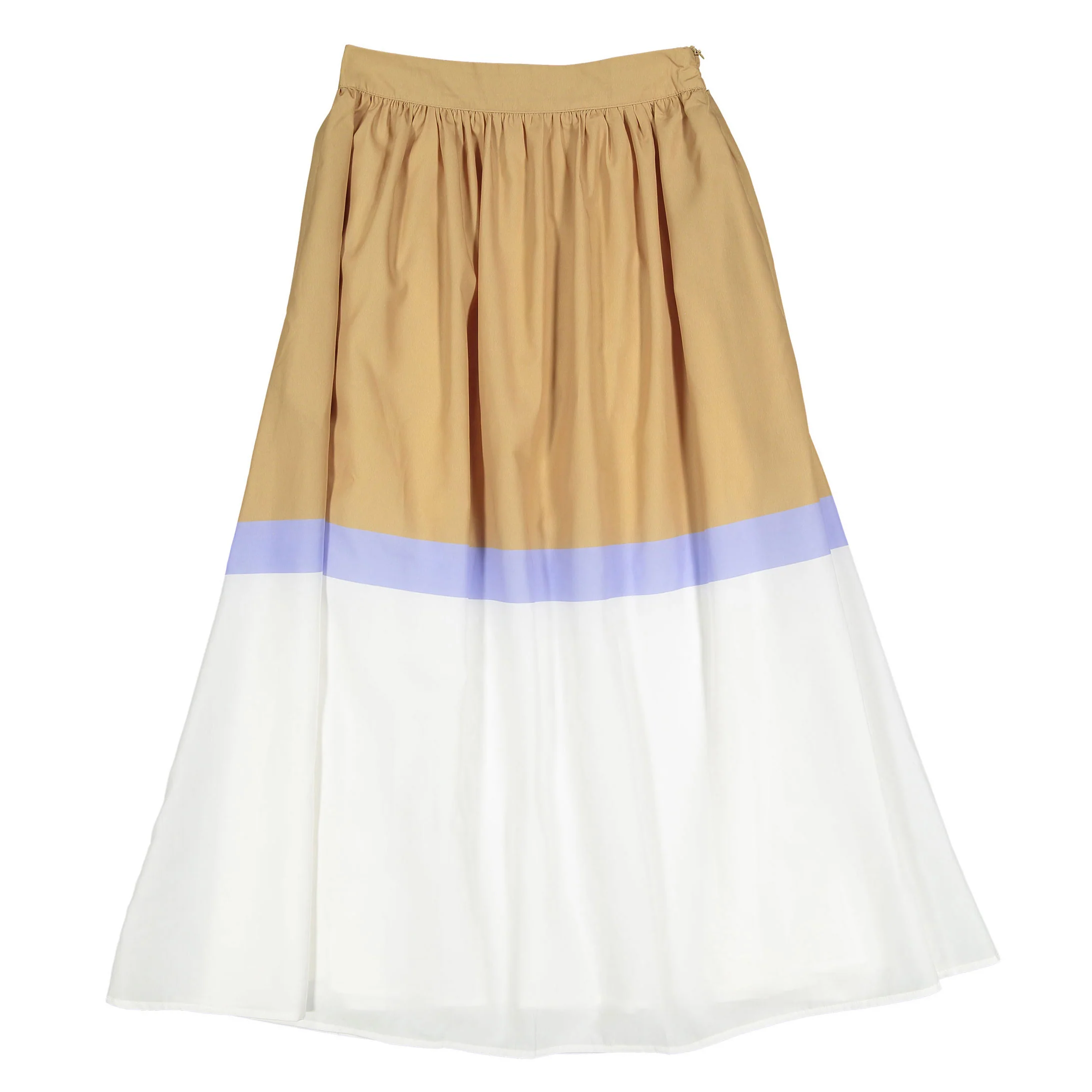 Ava and Lu Tan/White Maxi SKirt