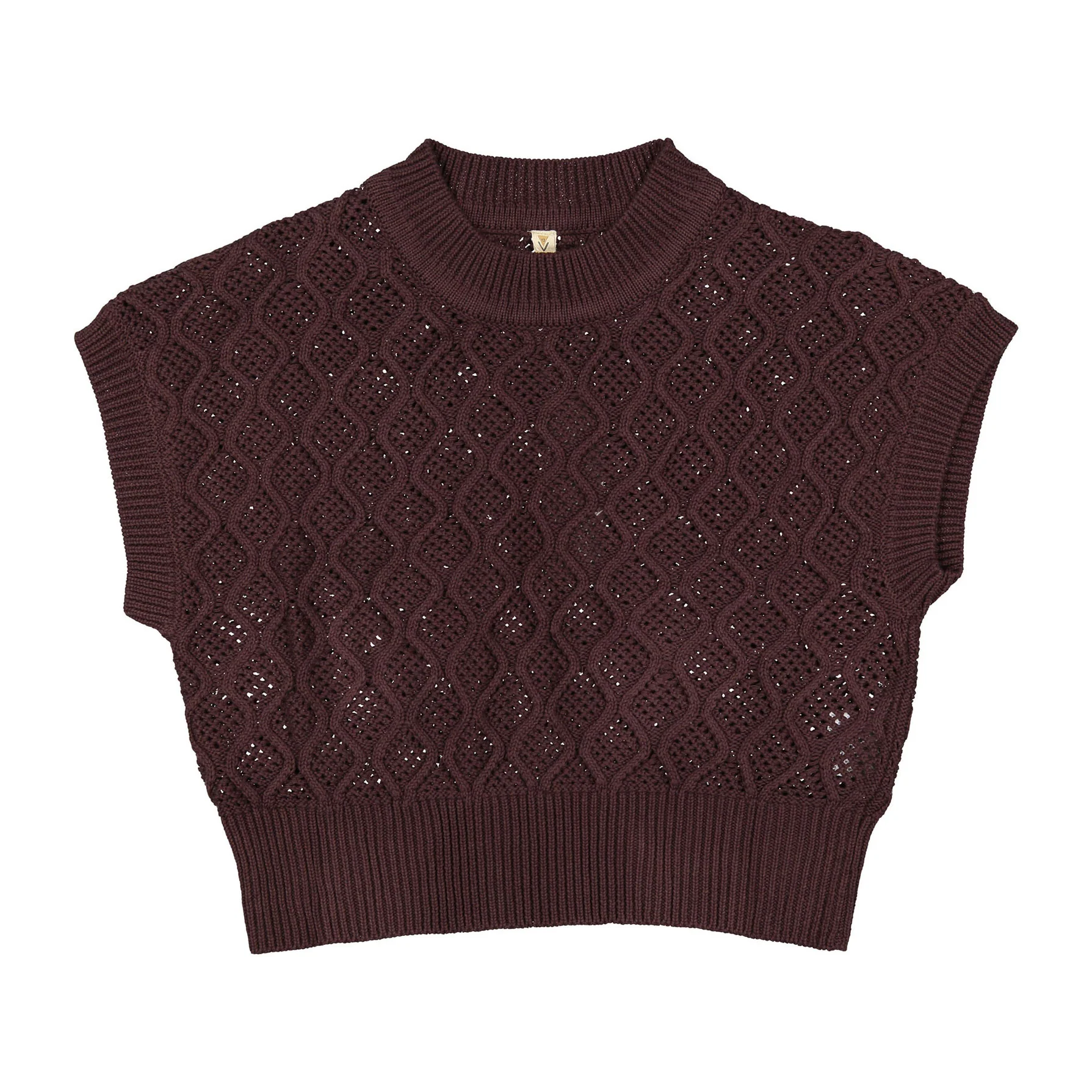 Ava and Lu Taupe Knit Vest