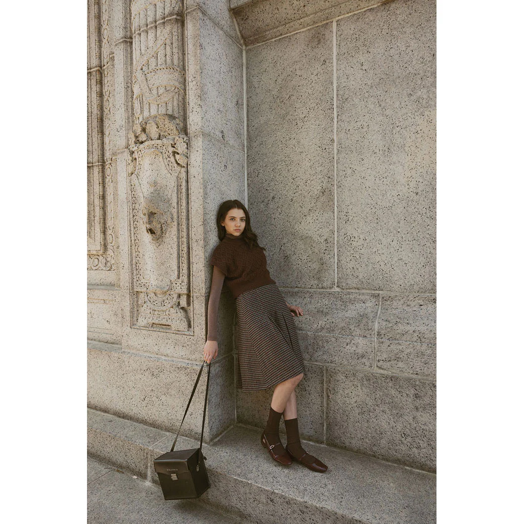 Ava and Lu Taupe Knit Vest - Image 2