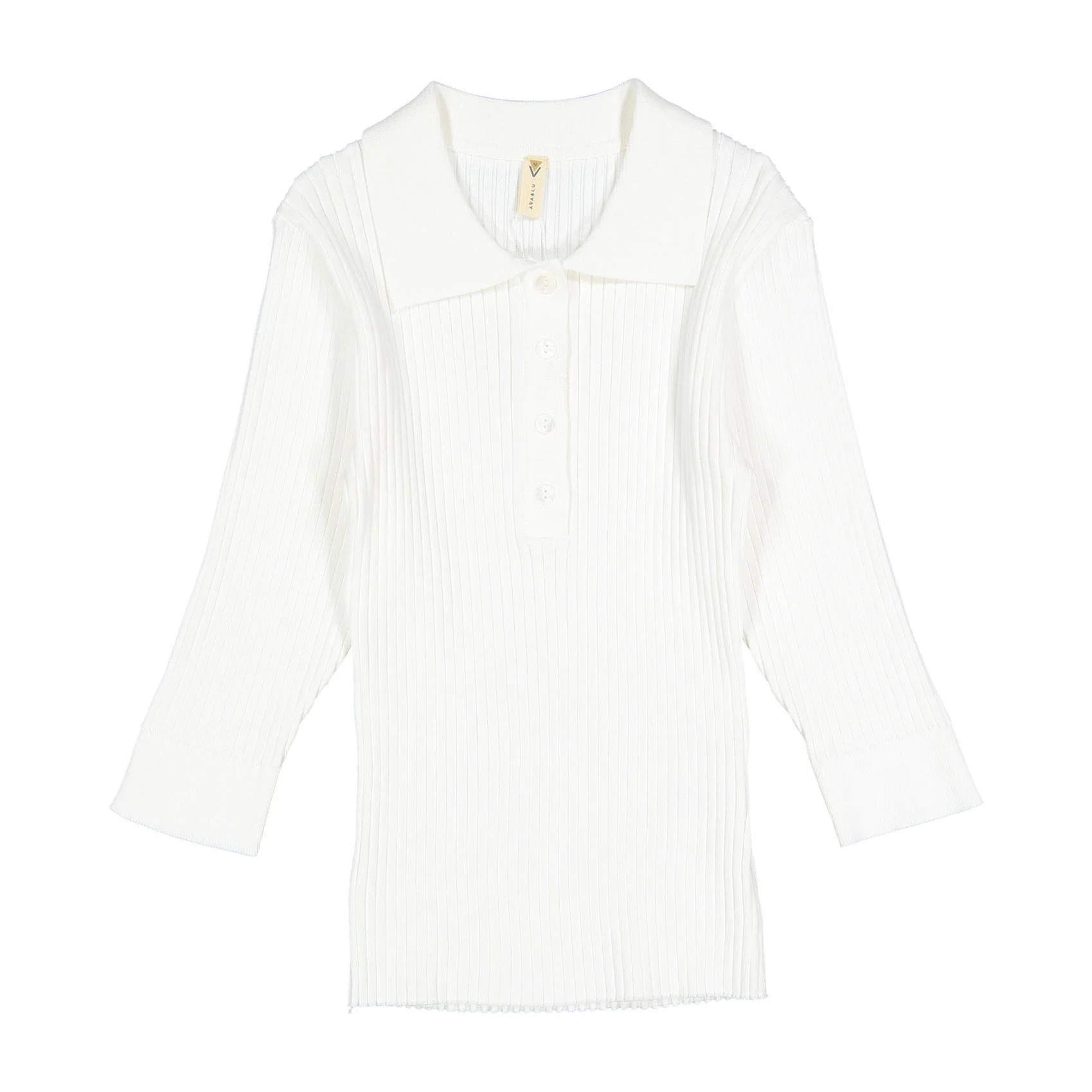 Ava and Lu White Knit Polo