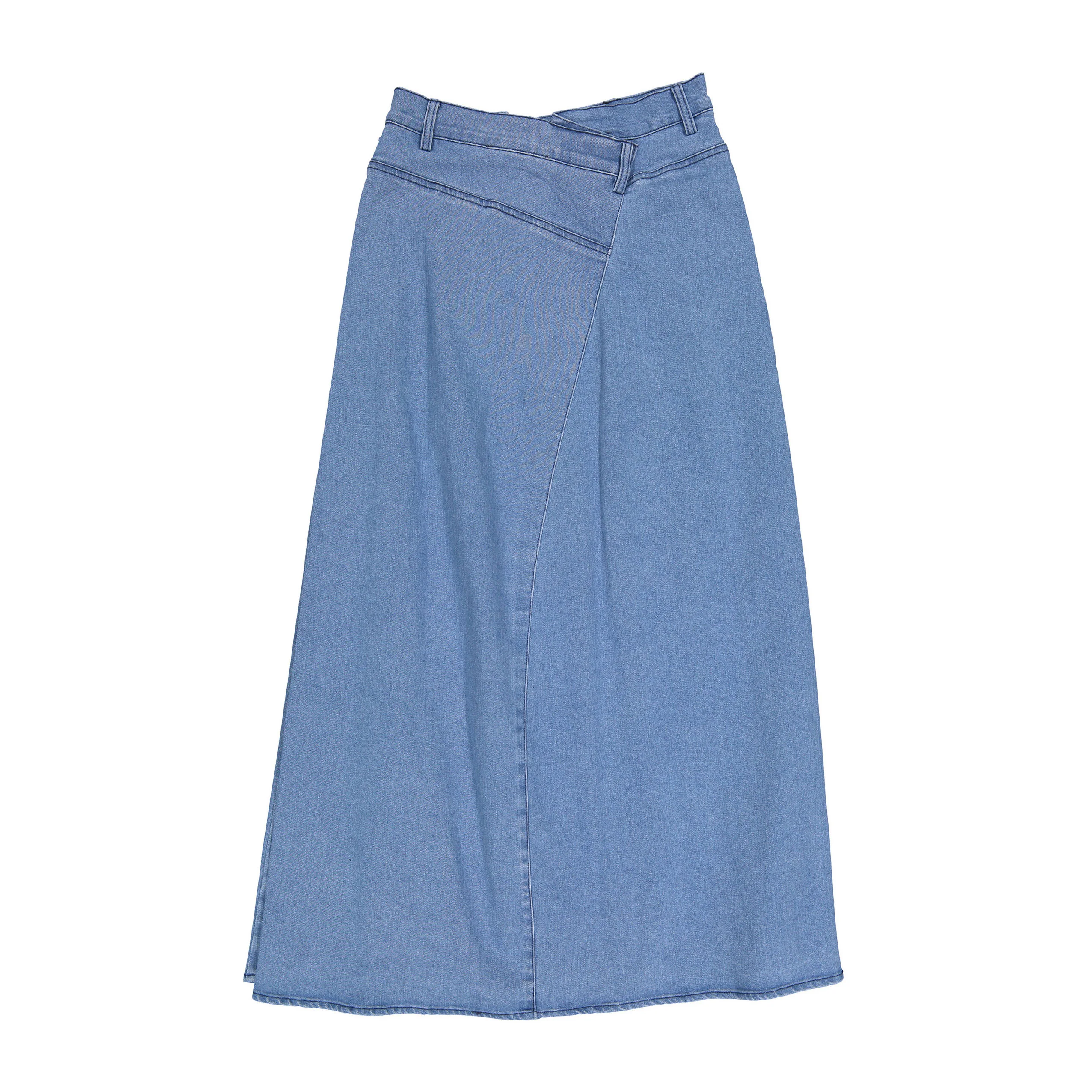 Ava Jeans Light Denim A line Zip Skirt - Image 2