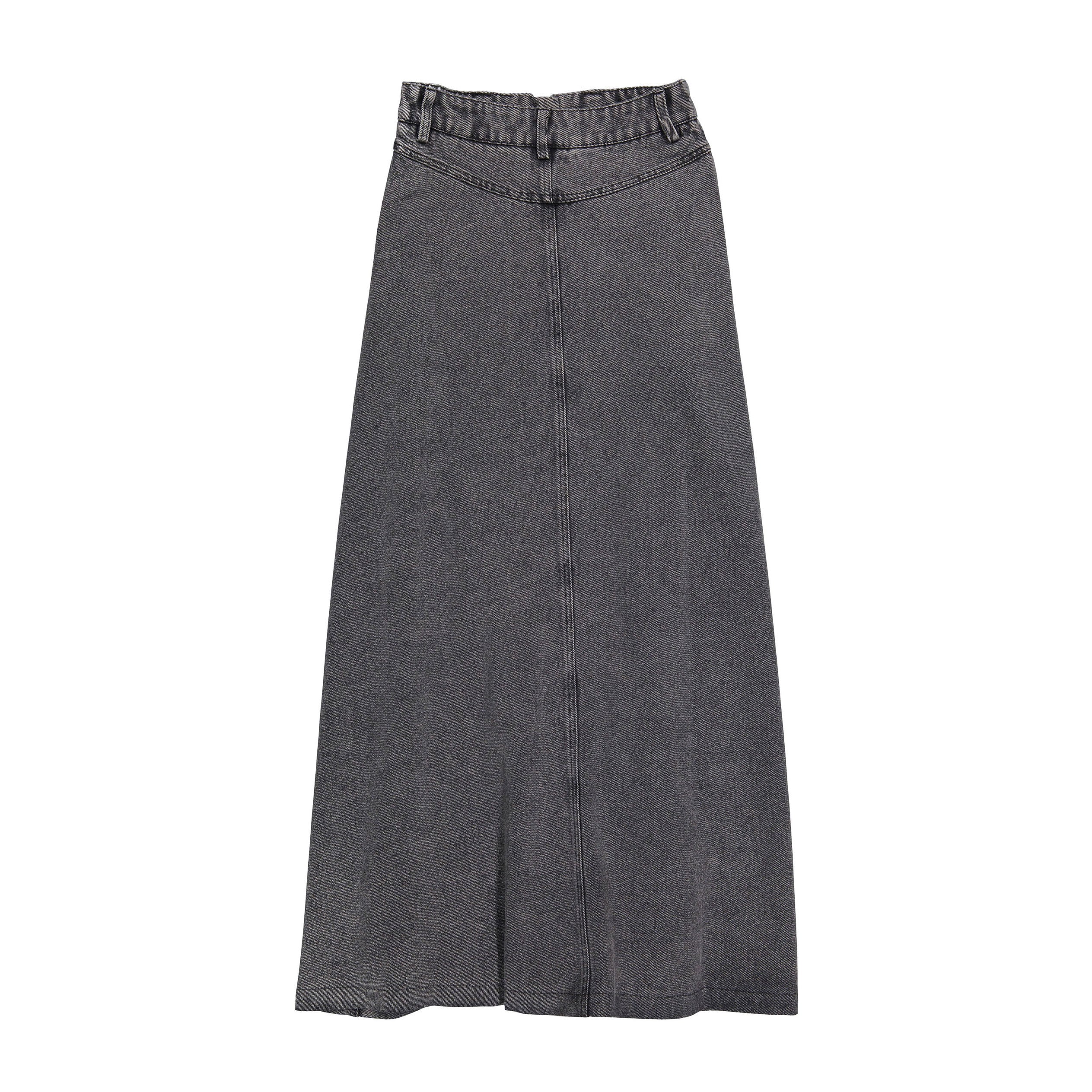 Ava Jeans Front Zip Pocket Skirt - Image 2
