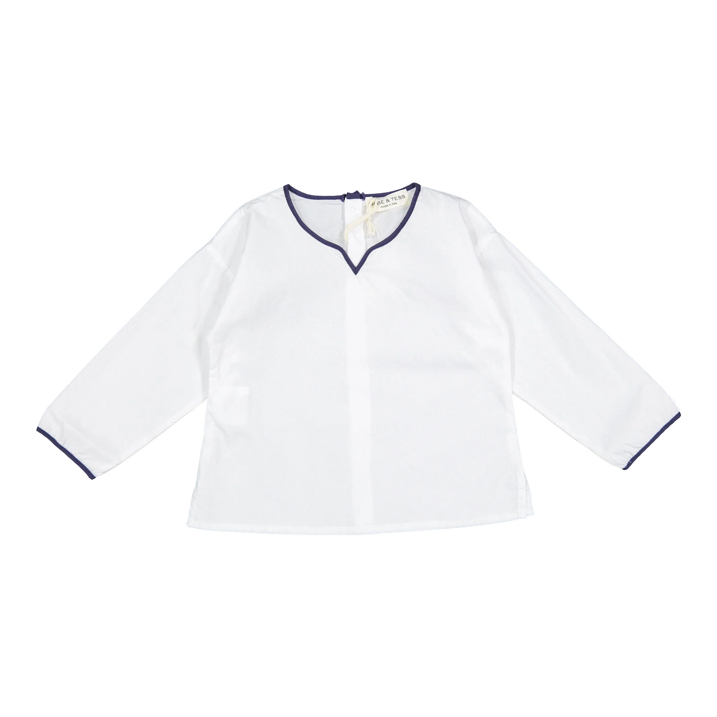 Babe and Tess White/Royal Blue Tazio Shirt