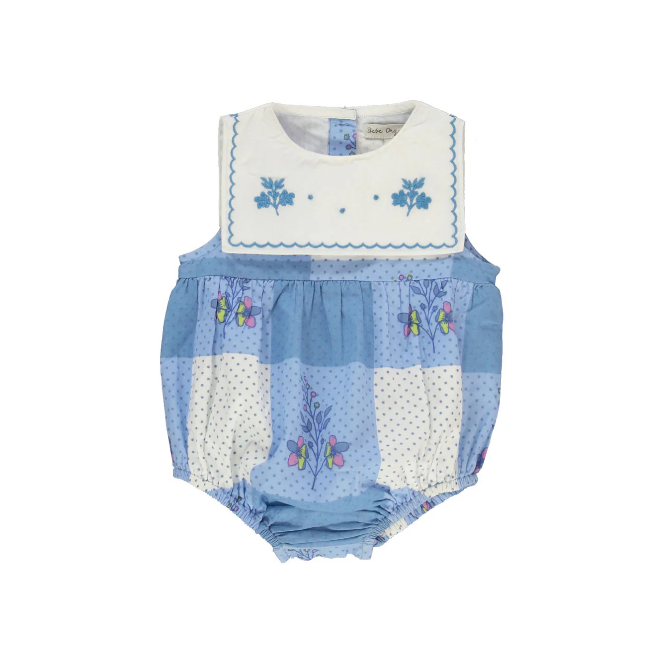 Bebe Organic Atlantic Floral Dot Elsa Romper