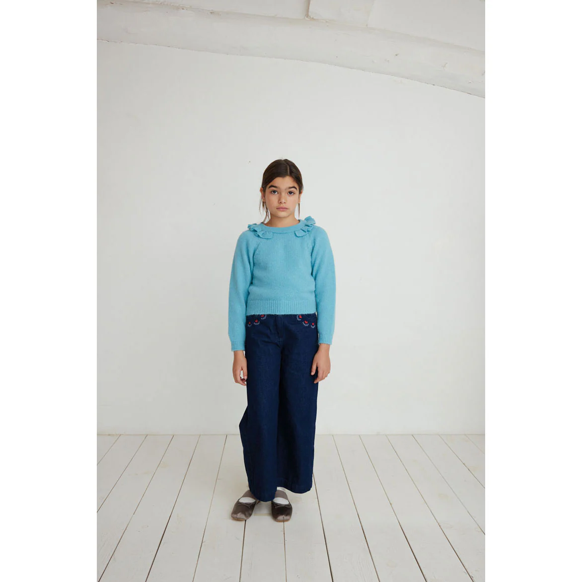 Bebe Organic Blue Mohair Bette Sweater - Image 2