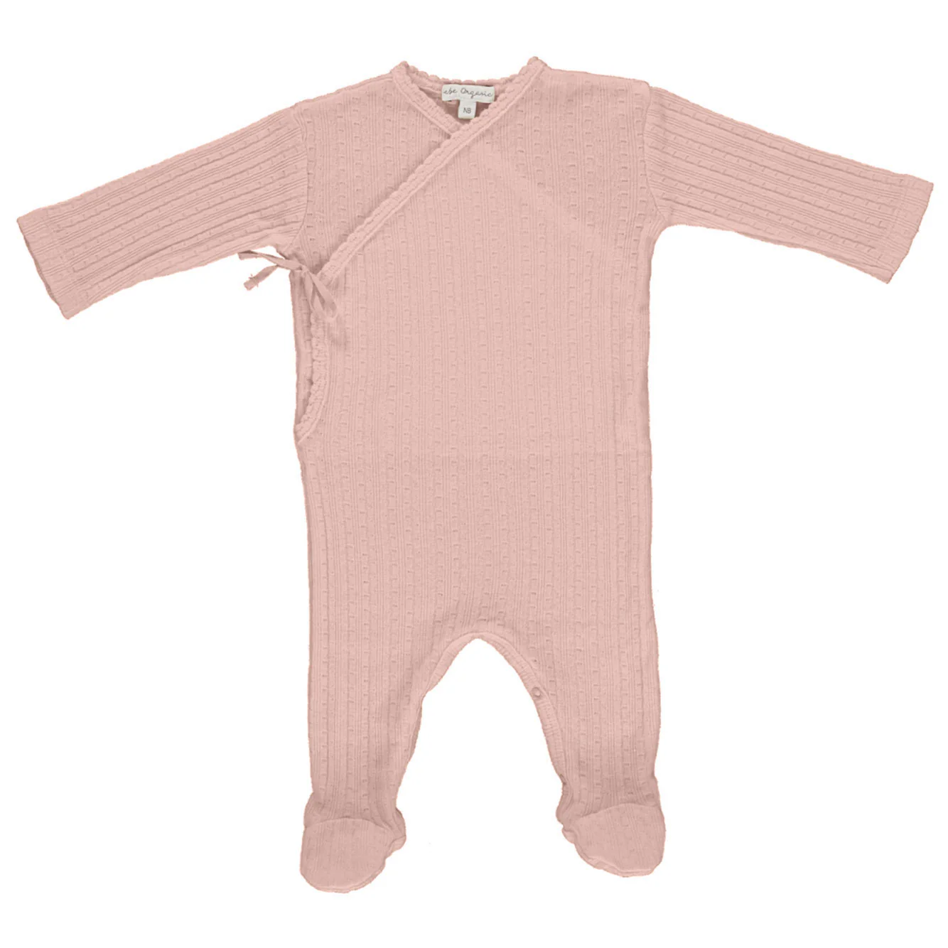 Bebe Organic Blush Pointelle Bebe Wrap Overall