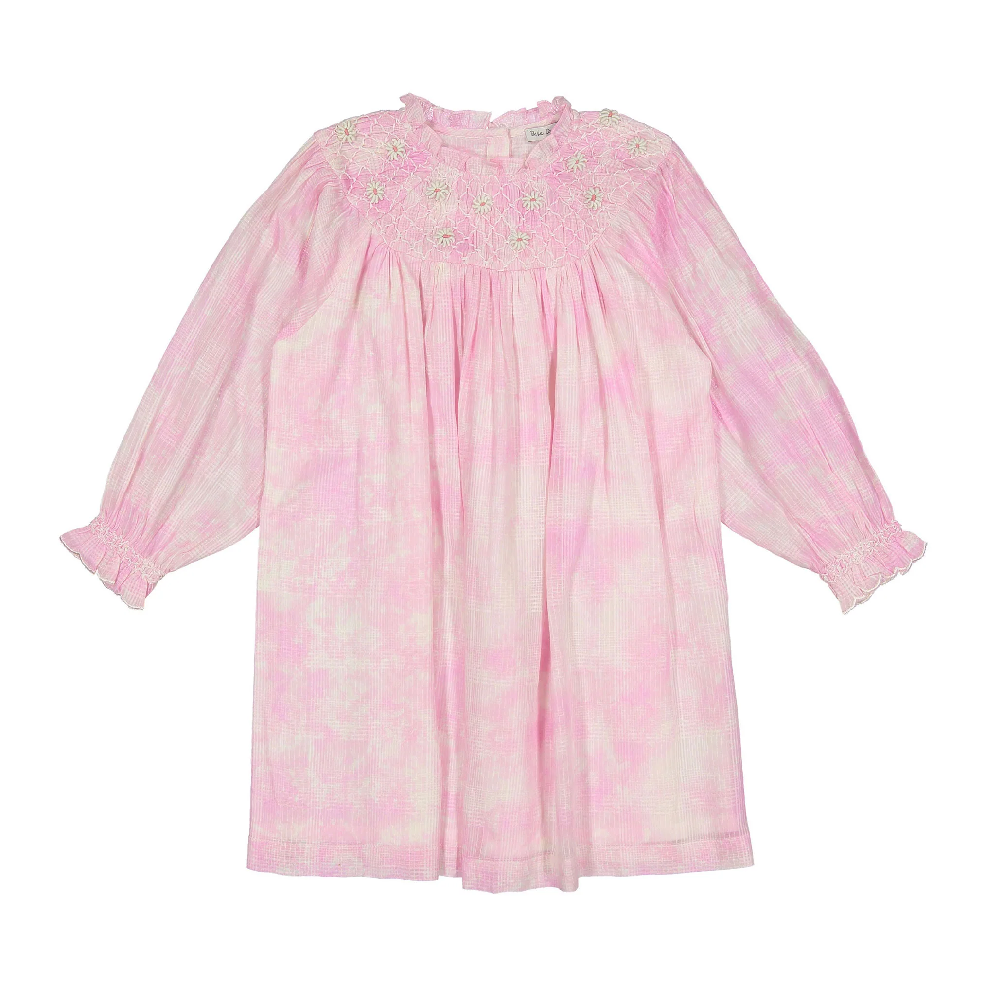 Bebe Organic Bubblegum Tie Dye Melody 3/4 Sleeves Dress