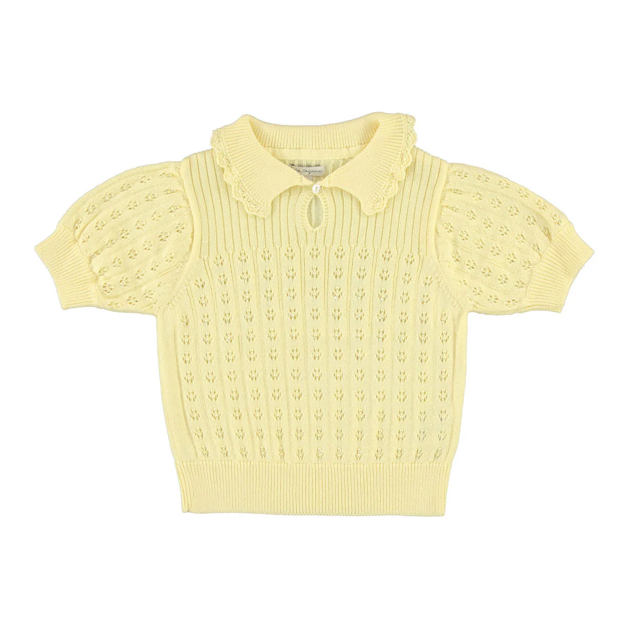Bebe Organic Butter Yellow Knit Summer Sweater