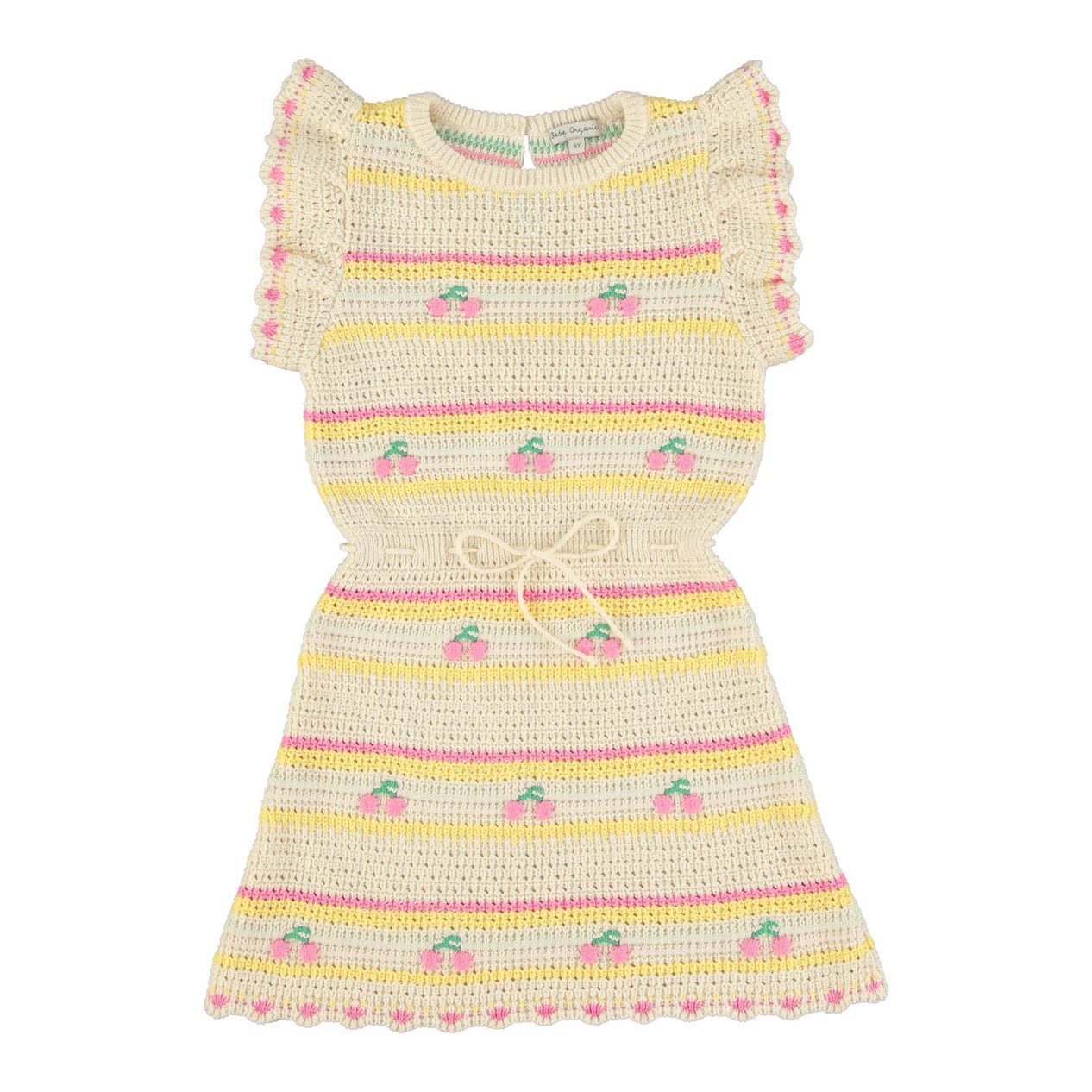 Bebe Organic Cherry Stripe Paloma Dress