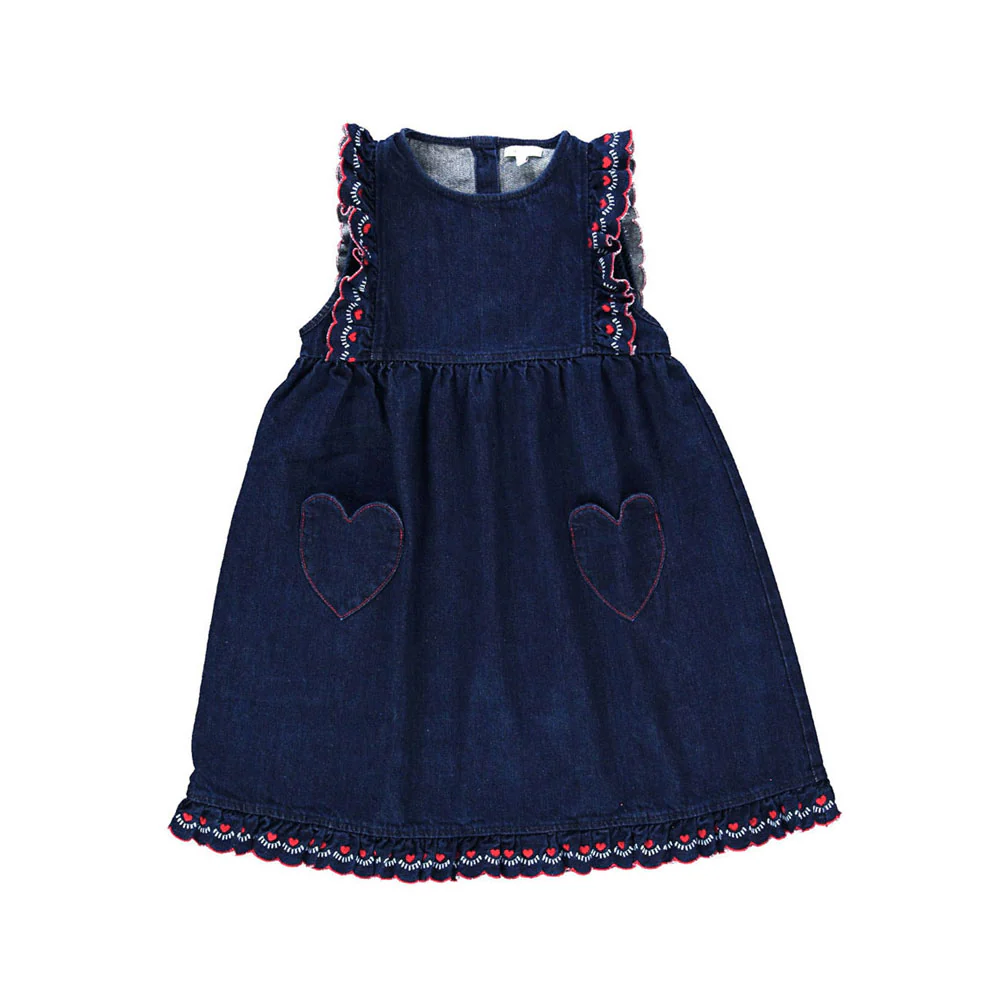 Bebe Organic Denim Tessa Apron Dress