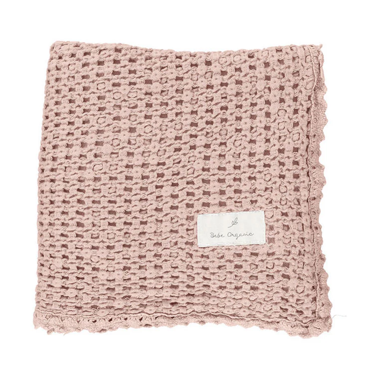 Bebe Organic Dusty Bebe Waffle Blanket