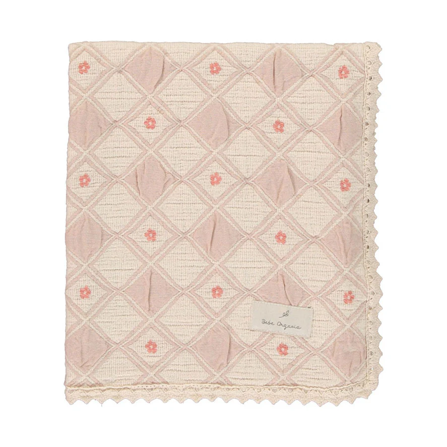 Bebe Organic Dusty Rose Blossom Blanket