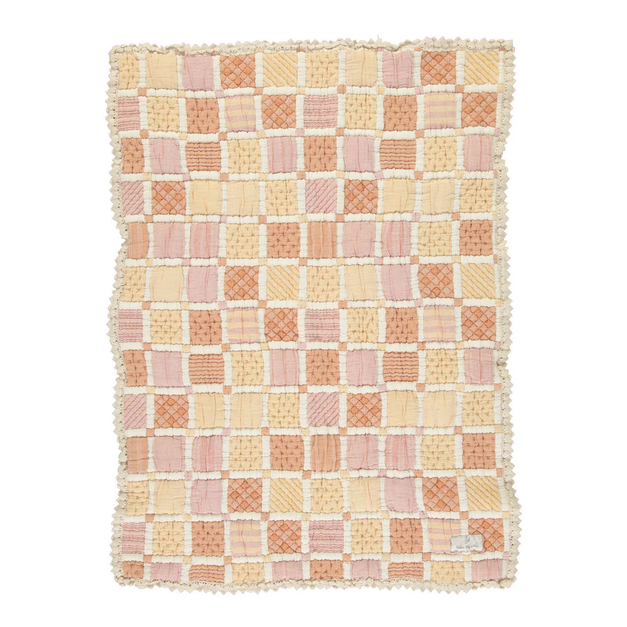 Bebe Organic Dusty Rose Patchwork Mai Blanket - Image 2