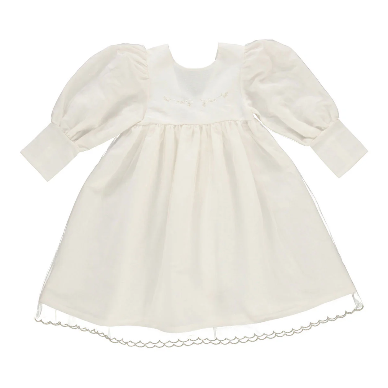 Bebe Organic Embroidered Tulle Lou-Anne Dress