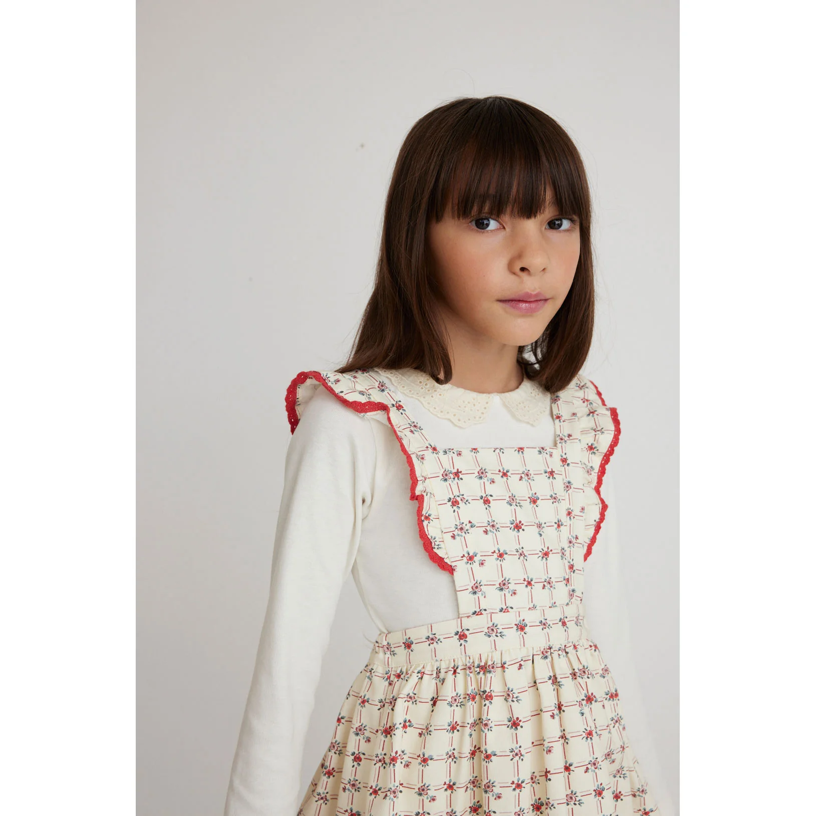 Bebe Organic Geometric Roses Lissy Apron Dress - Image 4