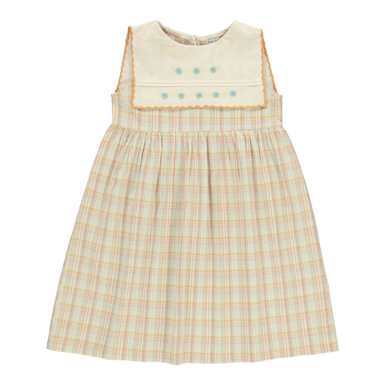 Bebe Organic Lagoon Checks Giulia Dress