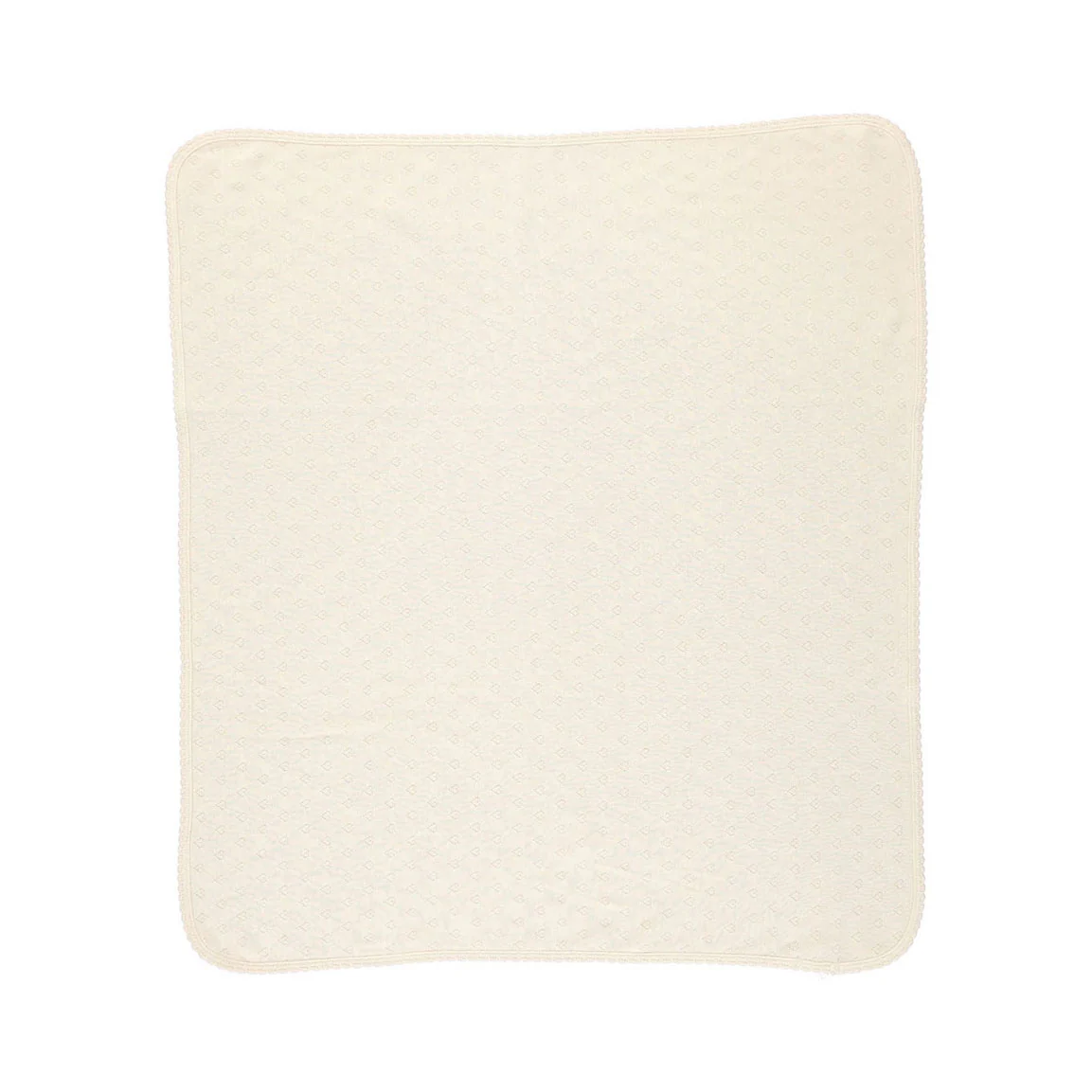 Bebe Organic Natural Heart Pointelle Blanket - Image 2