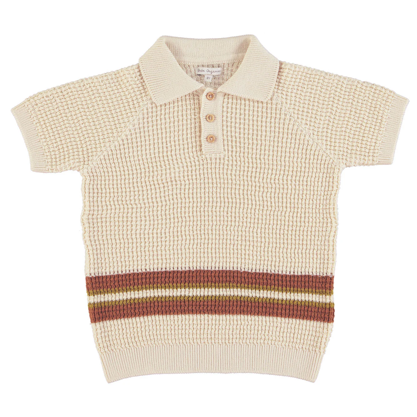 Bebe Organic Natural Stripe Thomas Polo