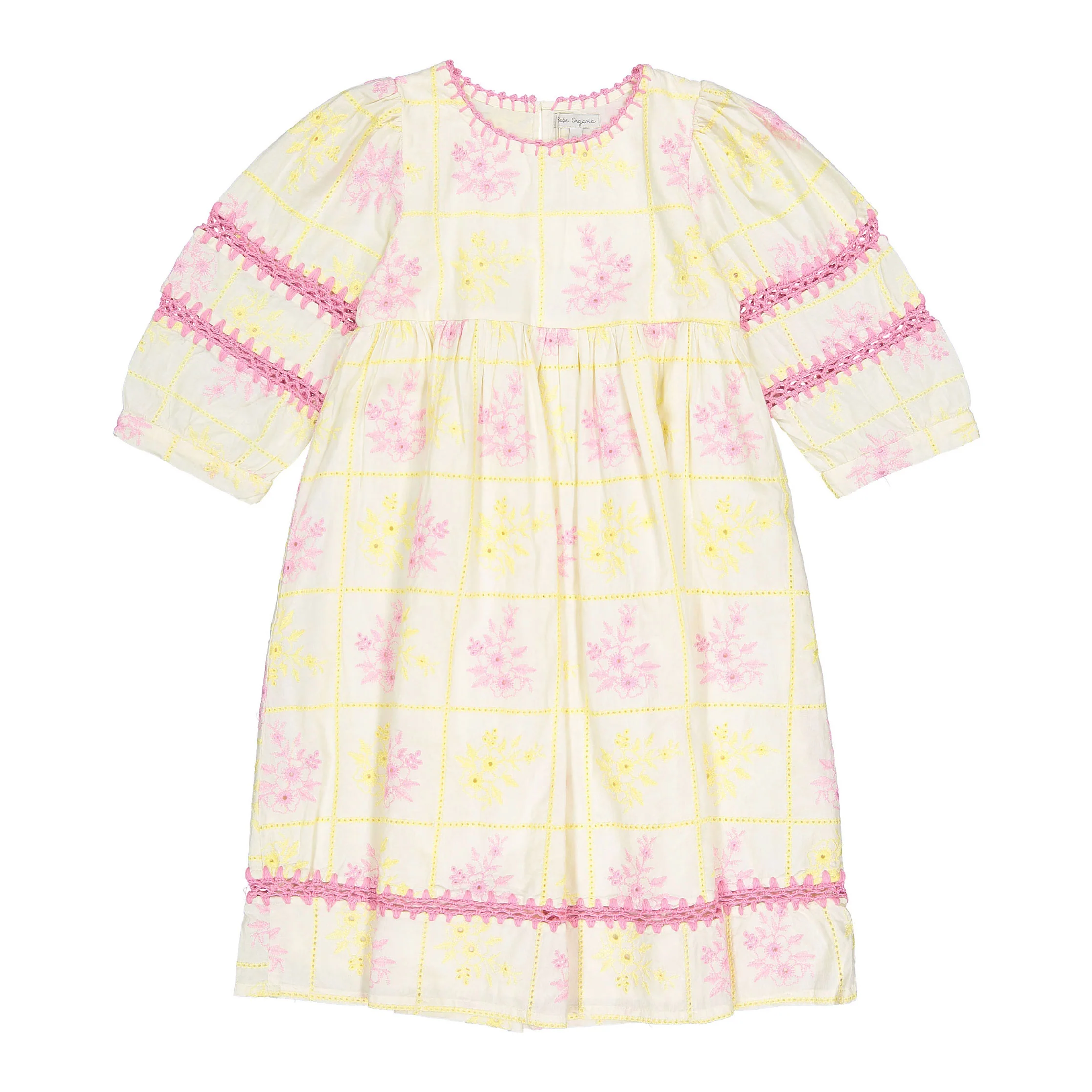 Bebe Organic Patchwork Embroidery Alba Special Dress