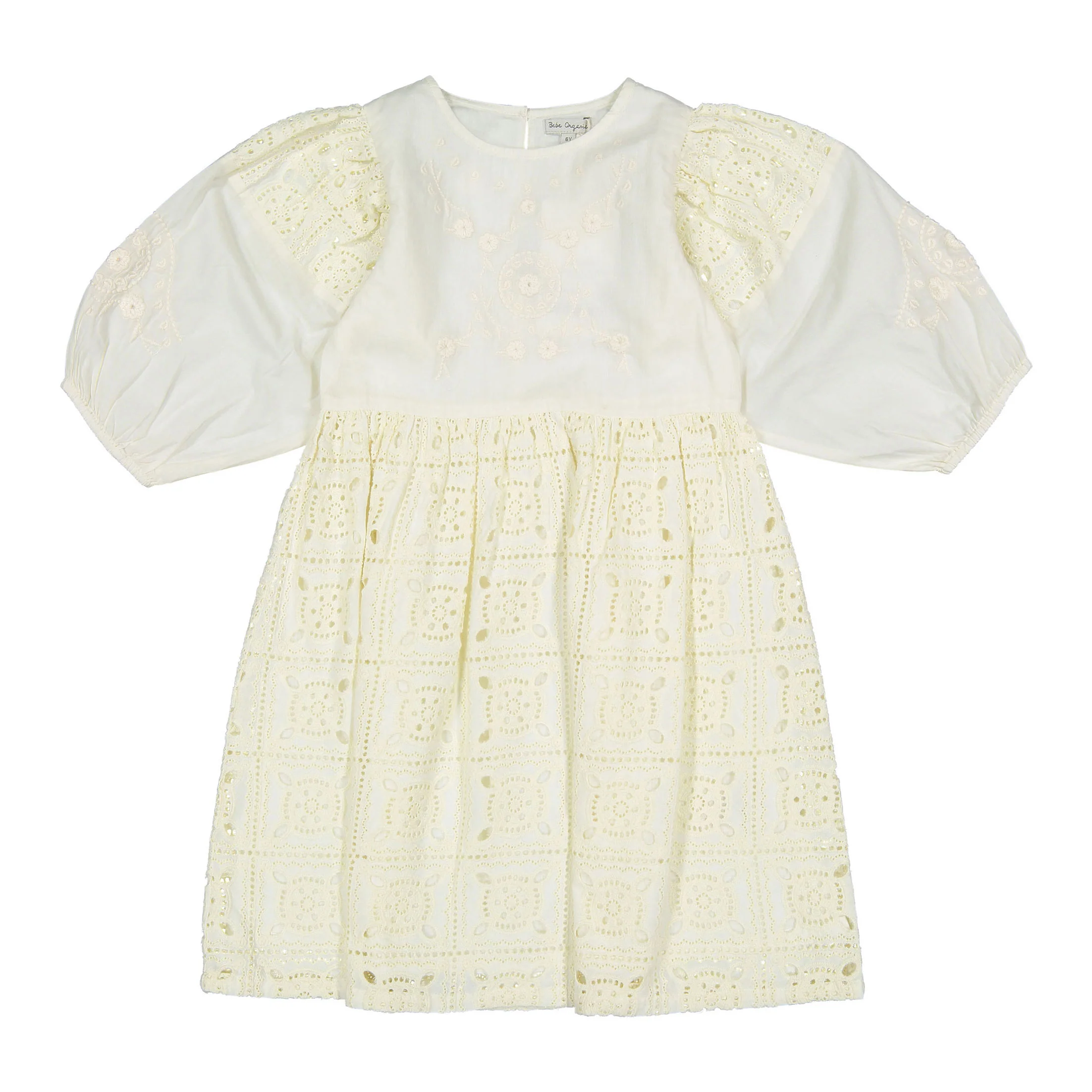 Bebe Organic Pearl Dream Amara 3/4 Sleeve Dress