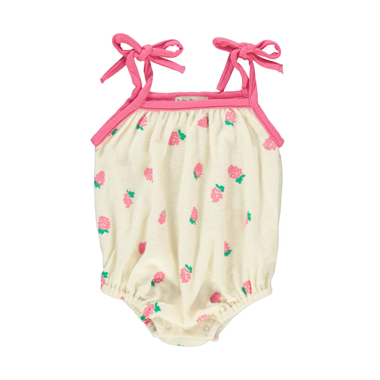 Bebe Organic Raspberry Terry Lolla Romper