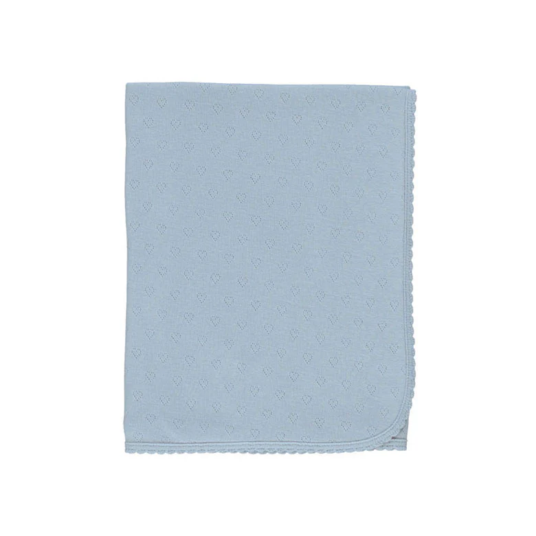 Bebe Organic Sea Heart Pointelle Bebe Blanket