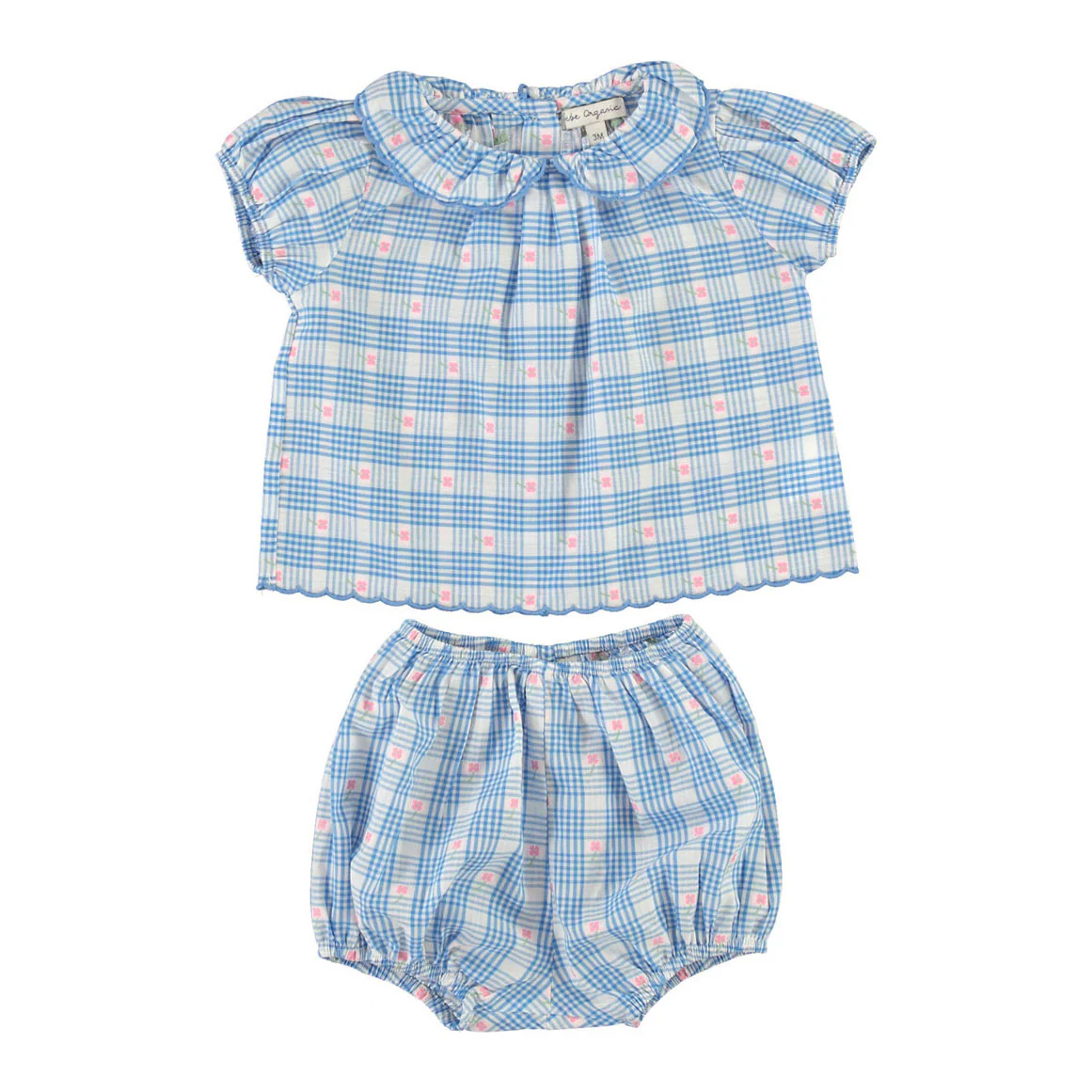 Bebe Organic Signature Floral Check Ida Baby Set