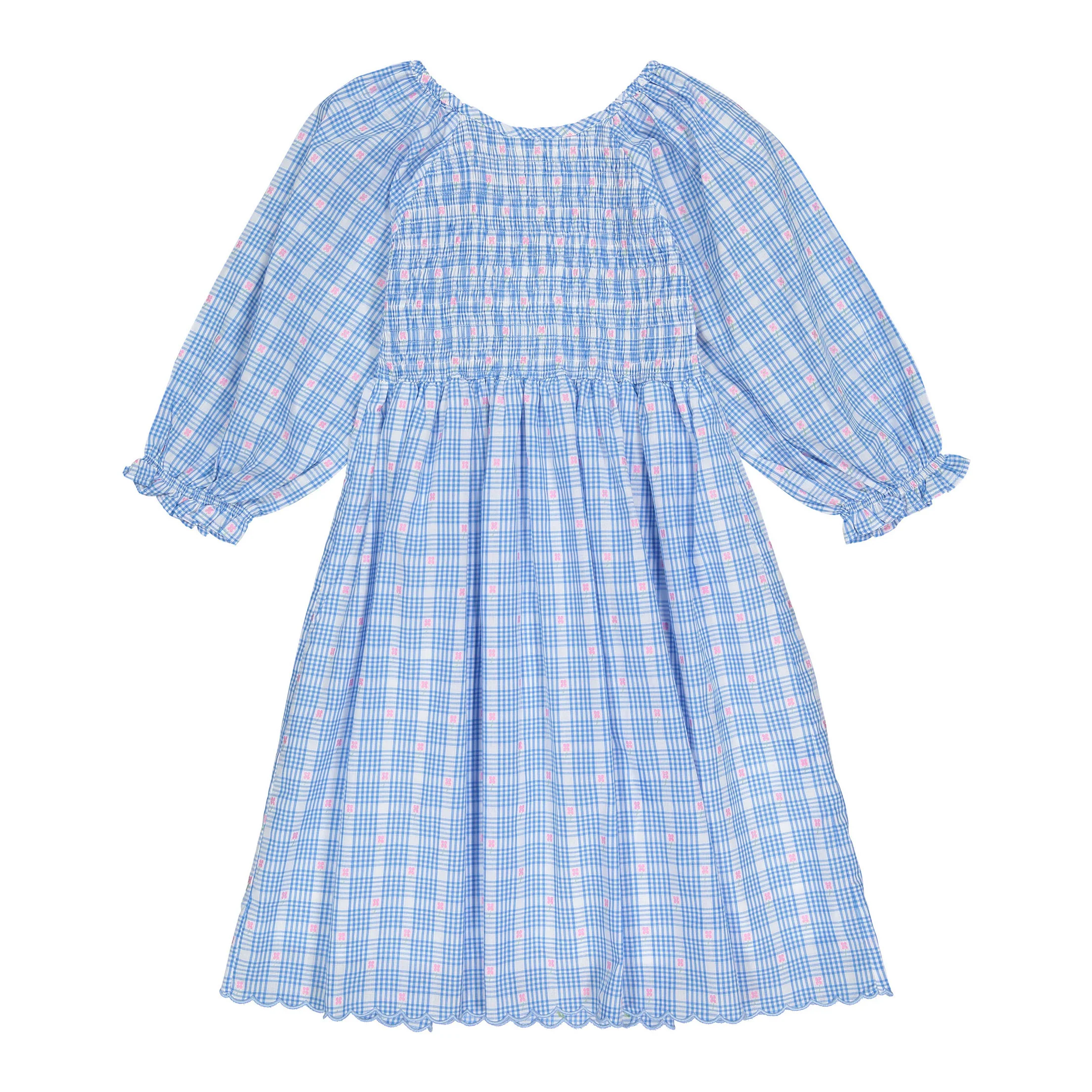 Bebe Organic Signature Floral Check Ida Special Dress