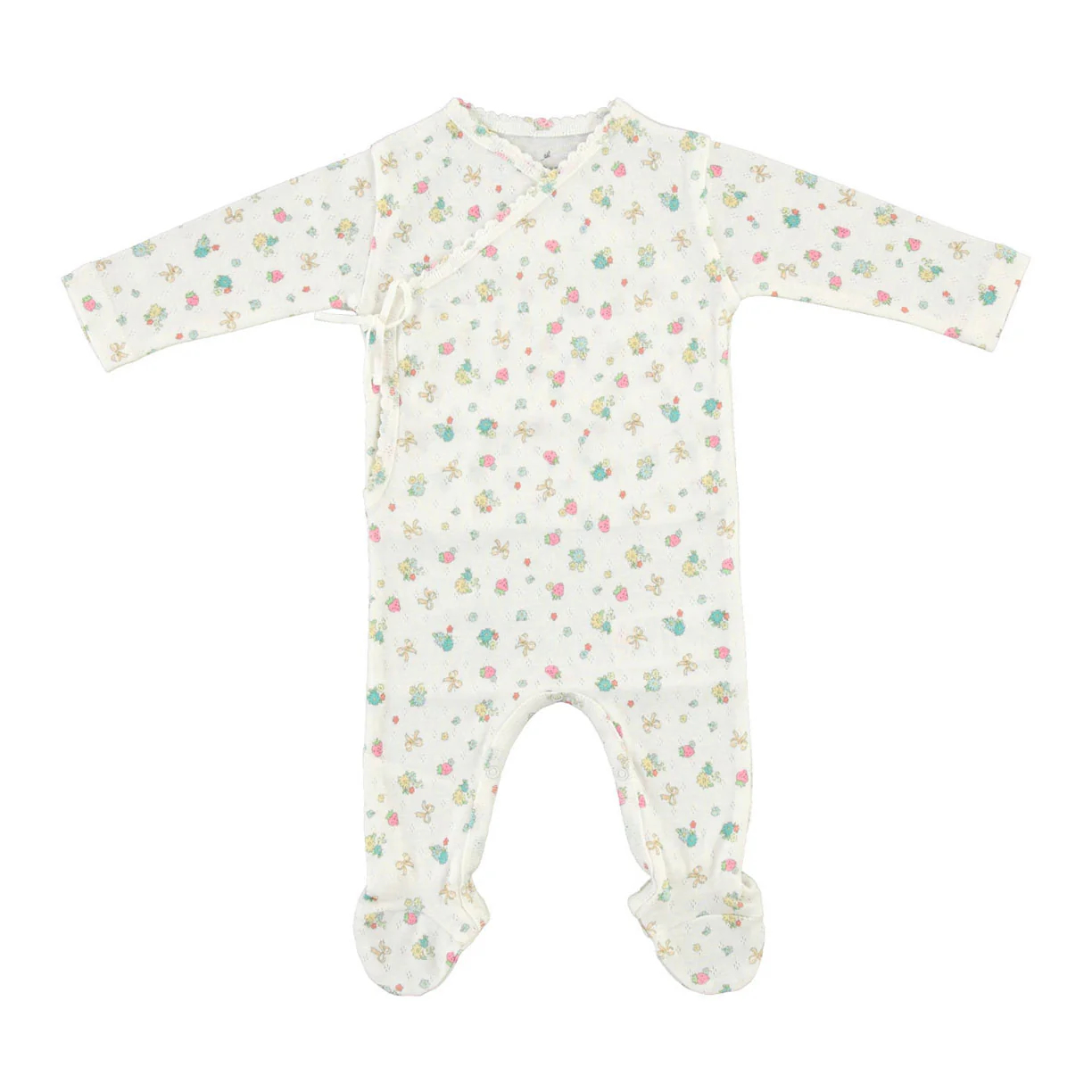Bebe Organic Strawberry Field Nia Wrap Overall