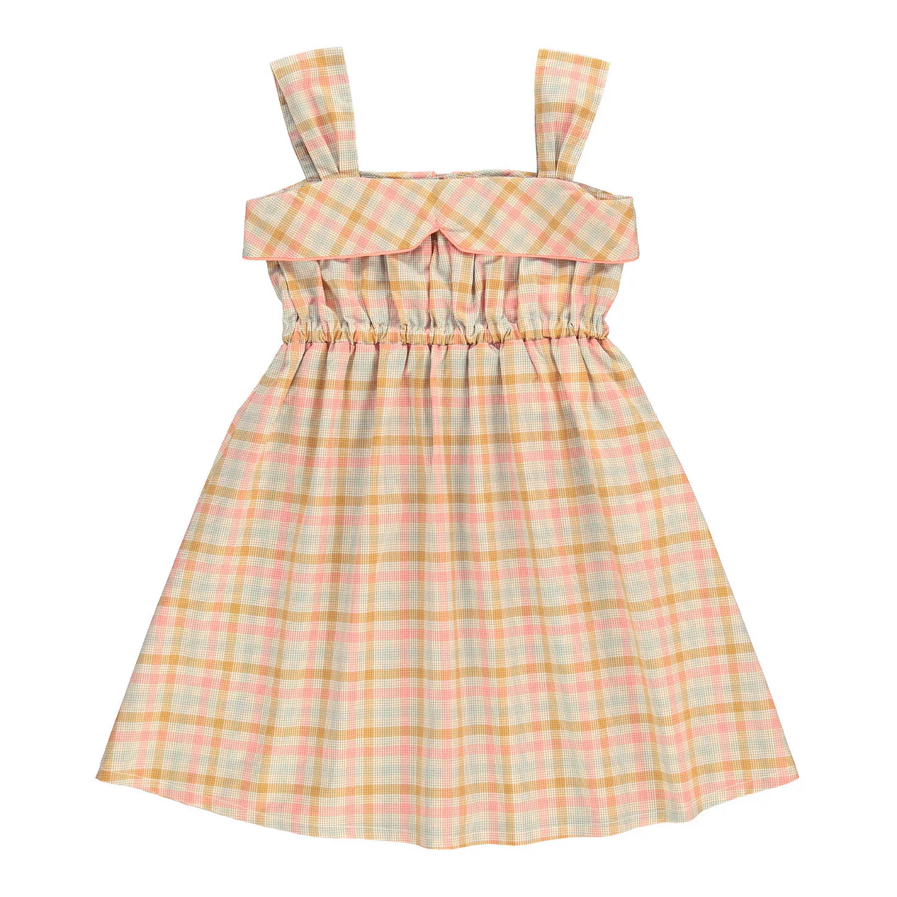 Bebe Organic Sweet Checks Camille Strap Dress