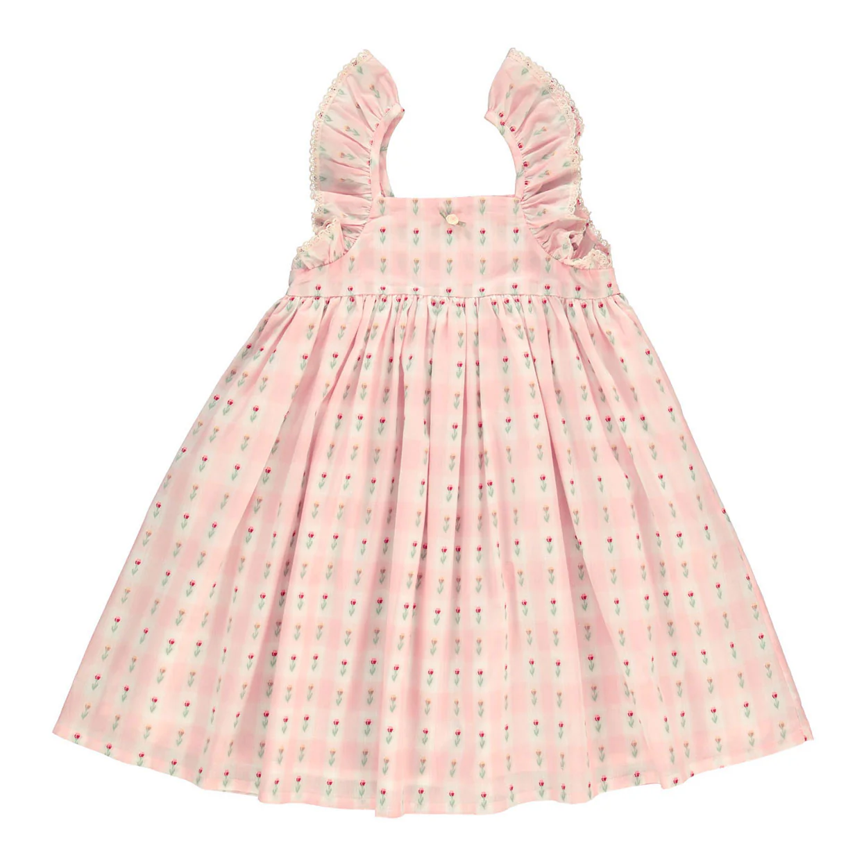 Bebe Organic Tulip Checks Bella Dress