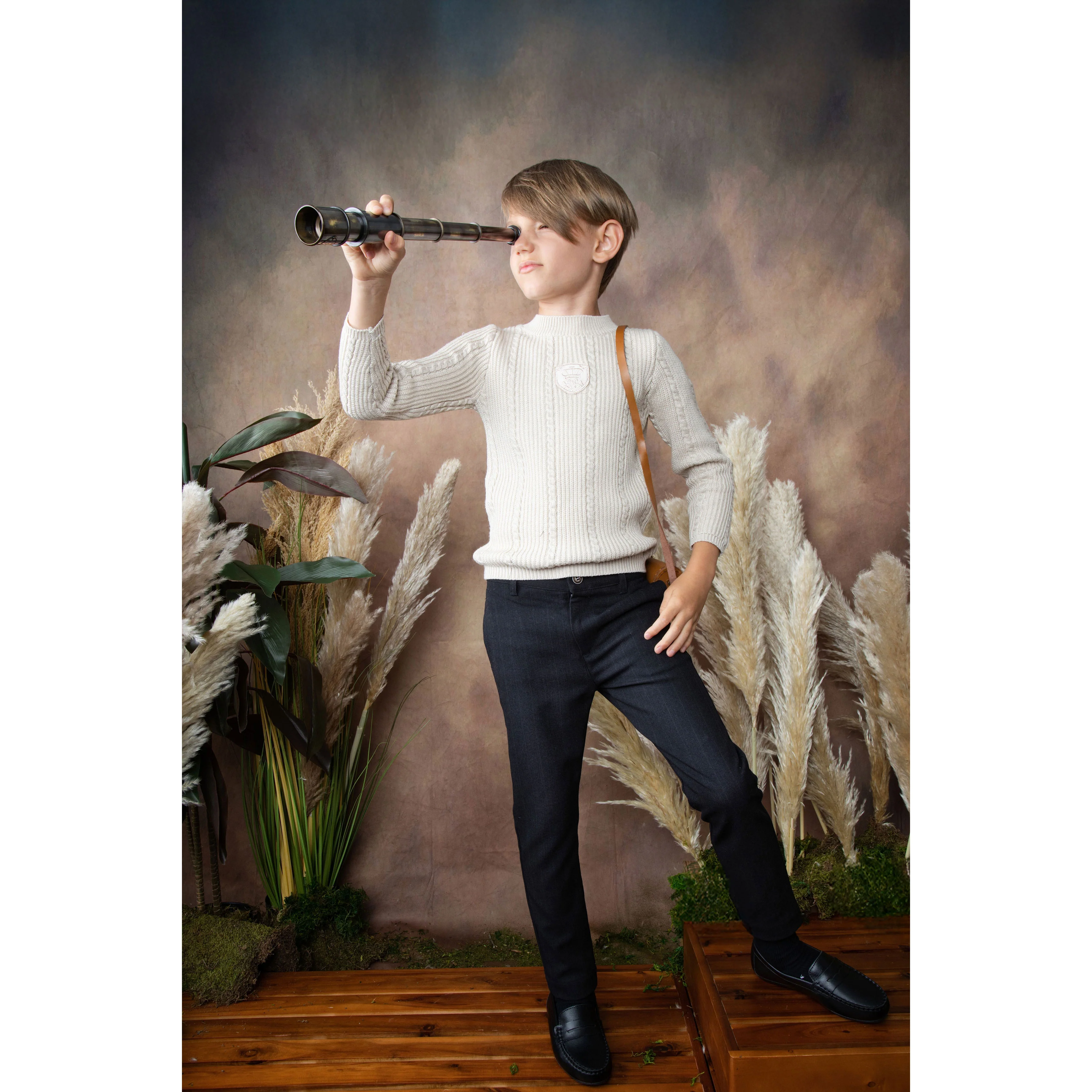 Belati Ivory Mock Neck Cable Knit - Image 2