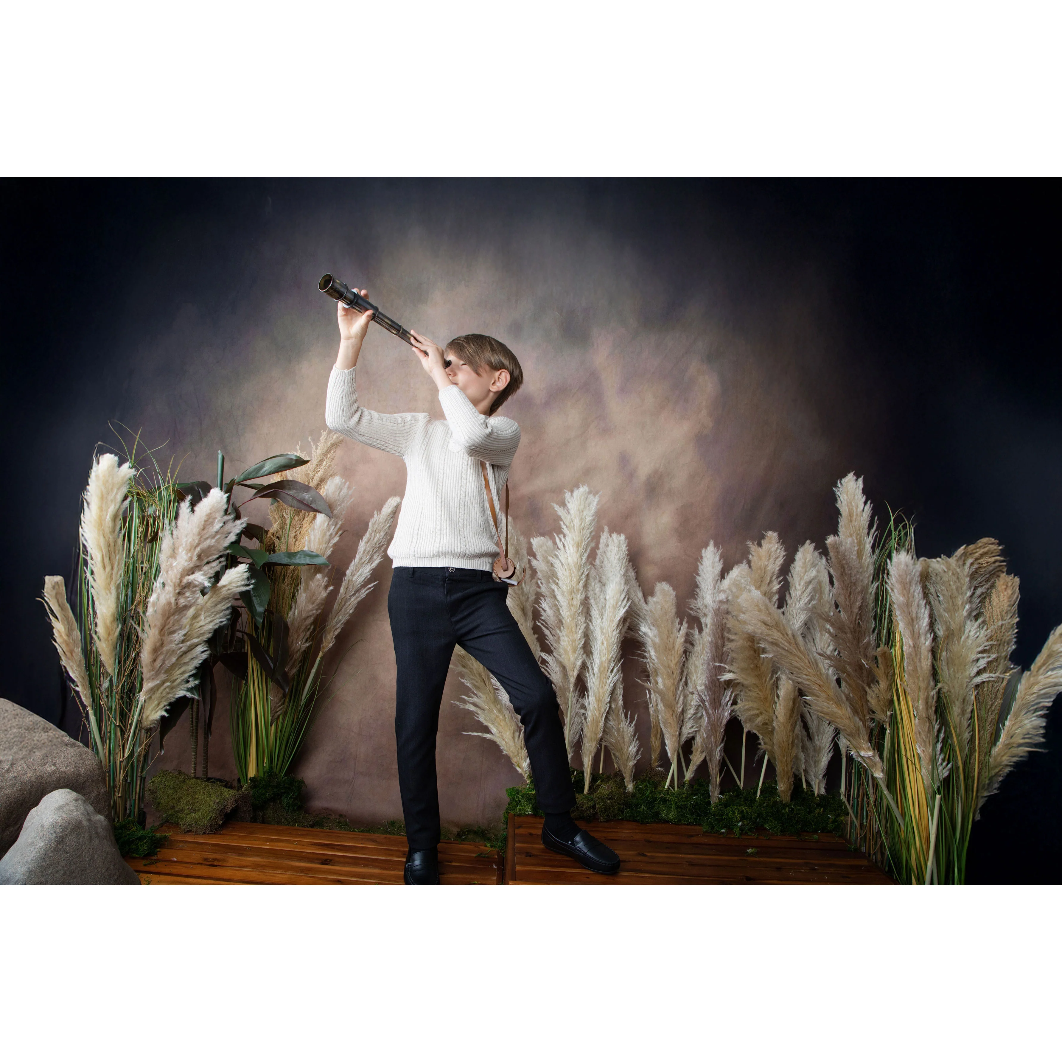 Belati Ivory Mock Neck Cable Knit - Image 3