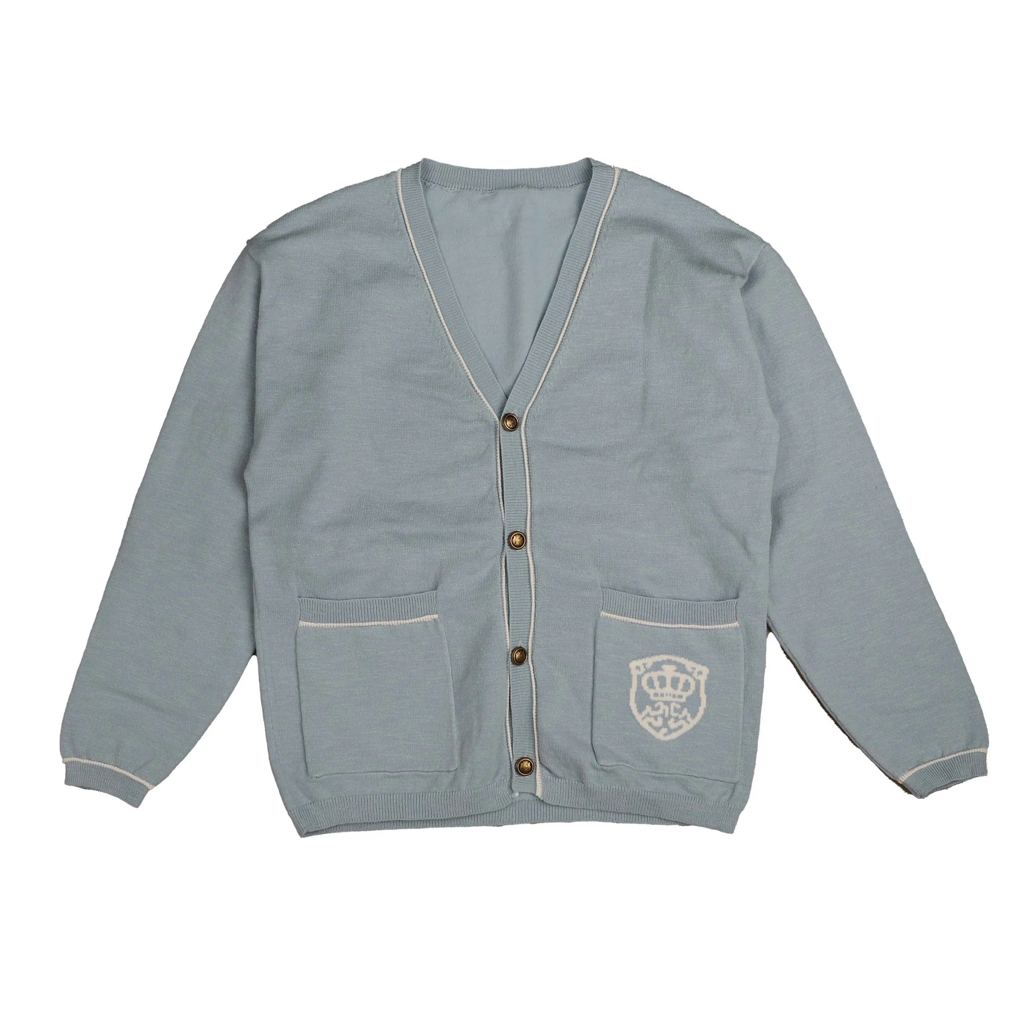 Belati Powder Blue Slub Cardigan