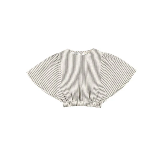 Belle Chiara Medium Grey Stripe Butterfly Top