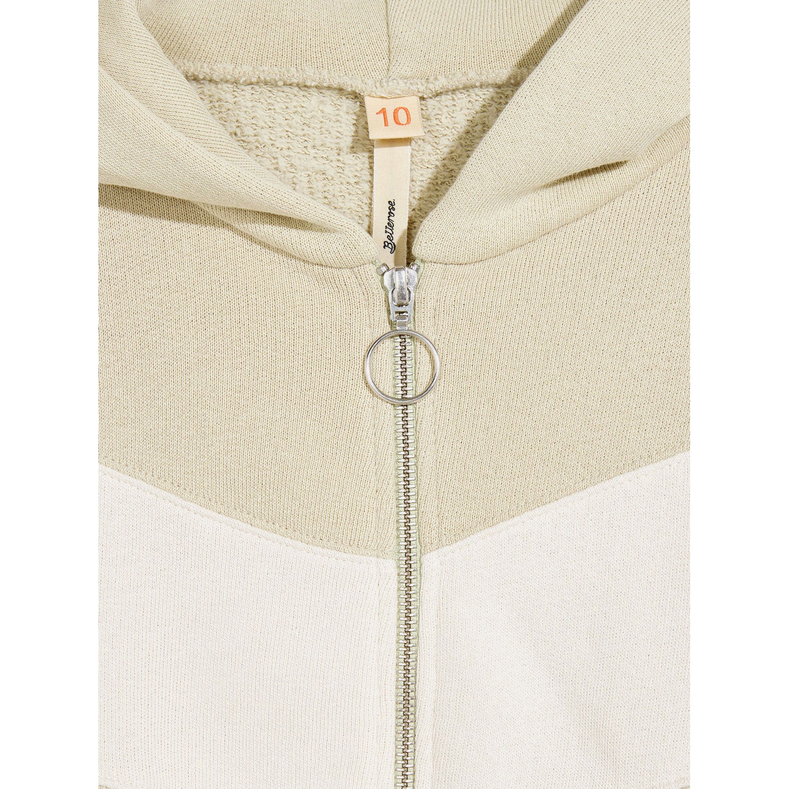 Bellerose Beige Two Toned Finley Zip Sweatshirt - Image 4