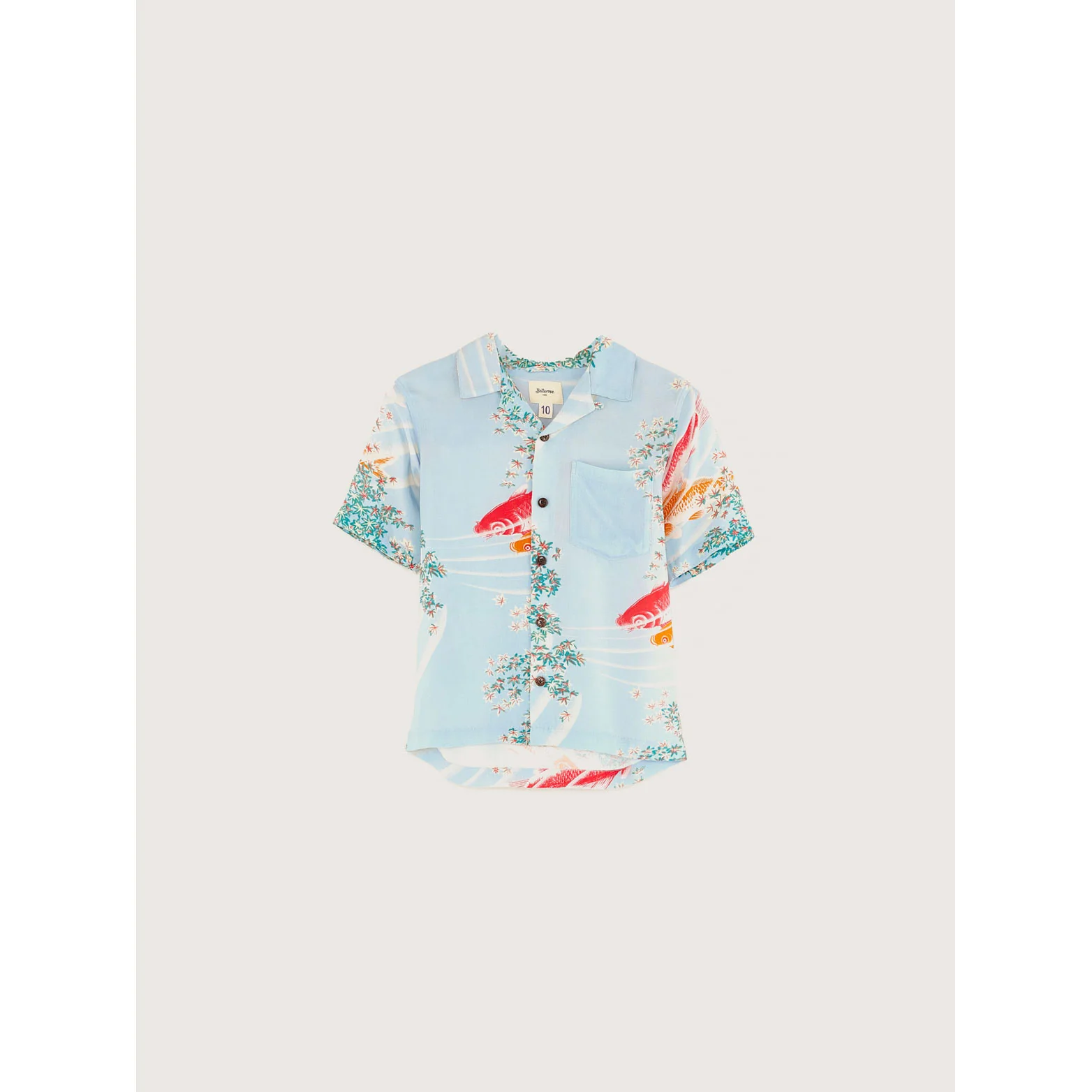 Bellerose Blue Fish Print Arno Shirt