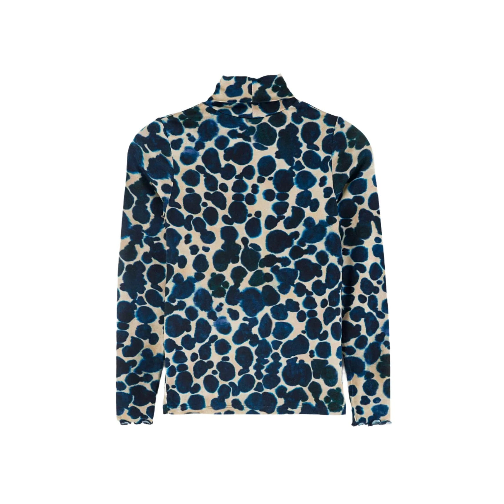 Bellerose Blue Leopard Print Turtleneck - Image 2
