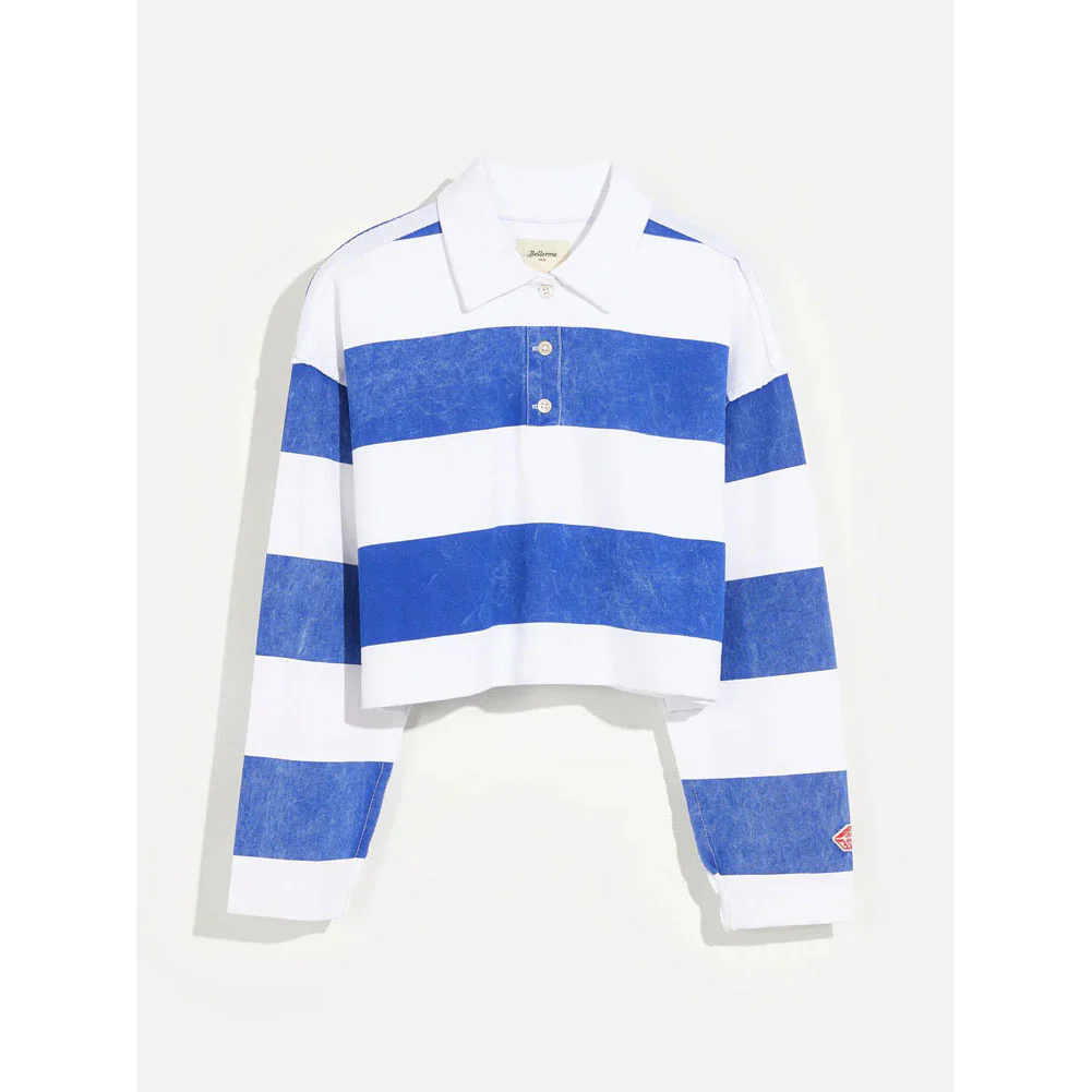 Bellerose Blue/ White Stripe Cas Polo Tee