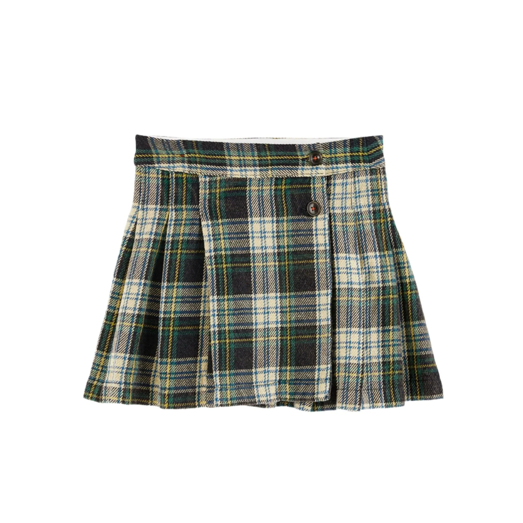 Bellerose Green Check Walis Skirt