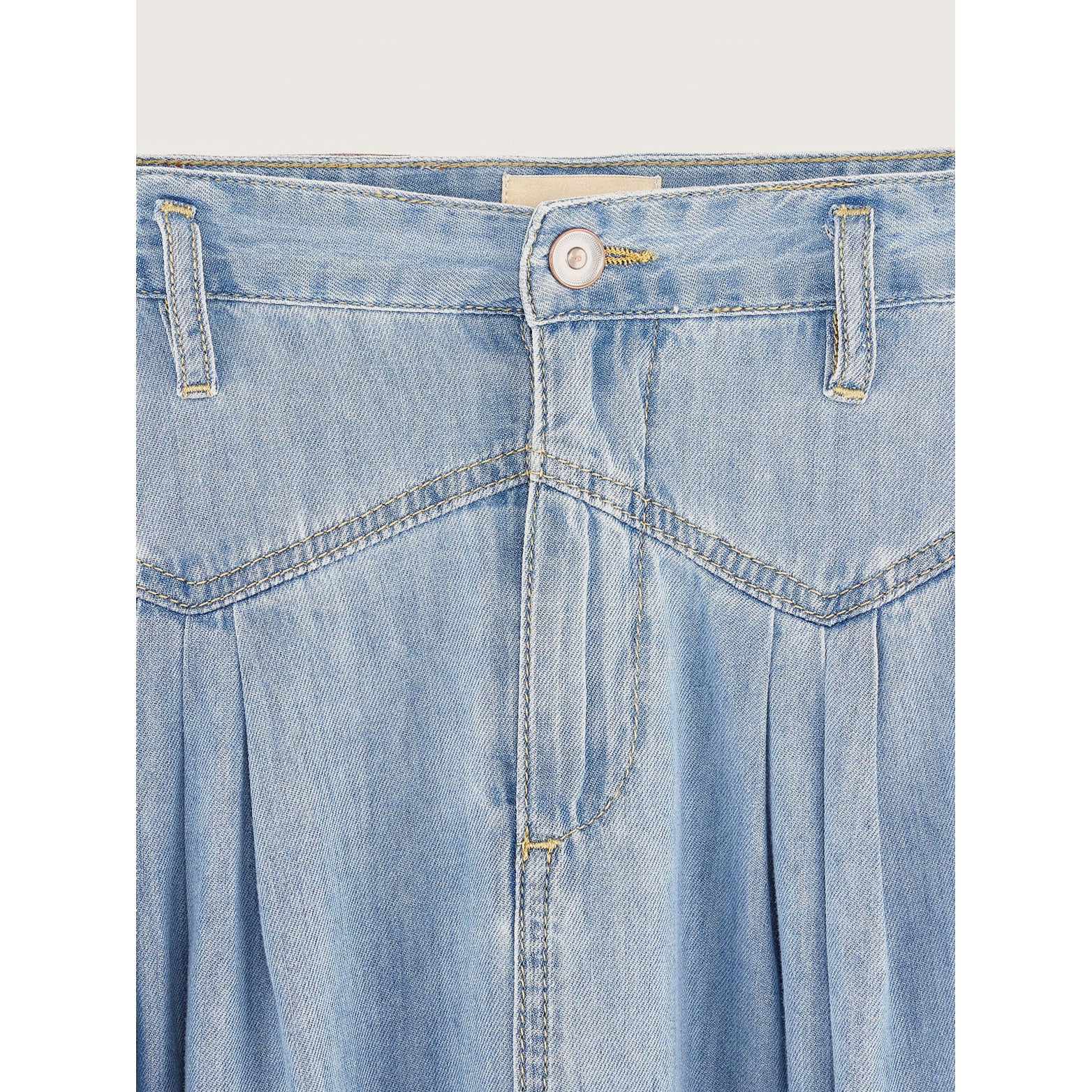 Bellerose Light Blue Bleach Maxi Pivoine Skirt - Image 3