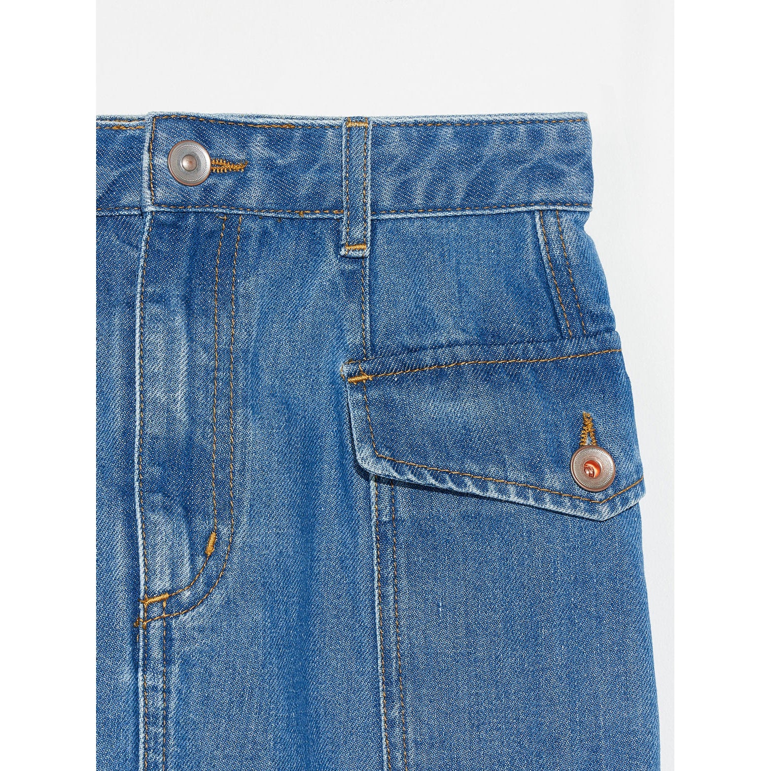 Bellerose Medium Blue Stone Patriot Skirt - Image 3