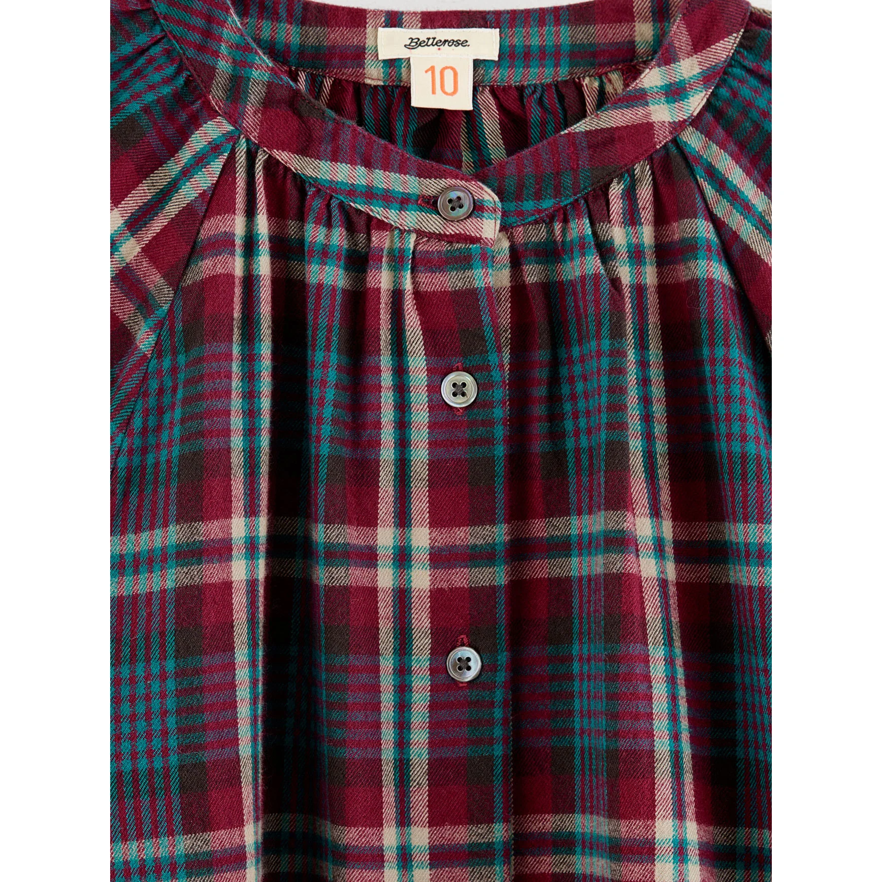Bellerose Navy Check Hasta Dress - Image 3