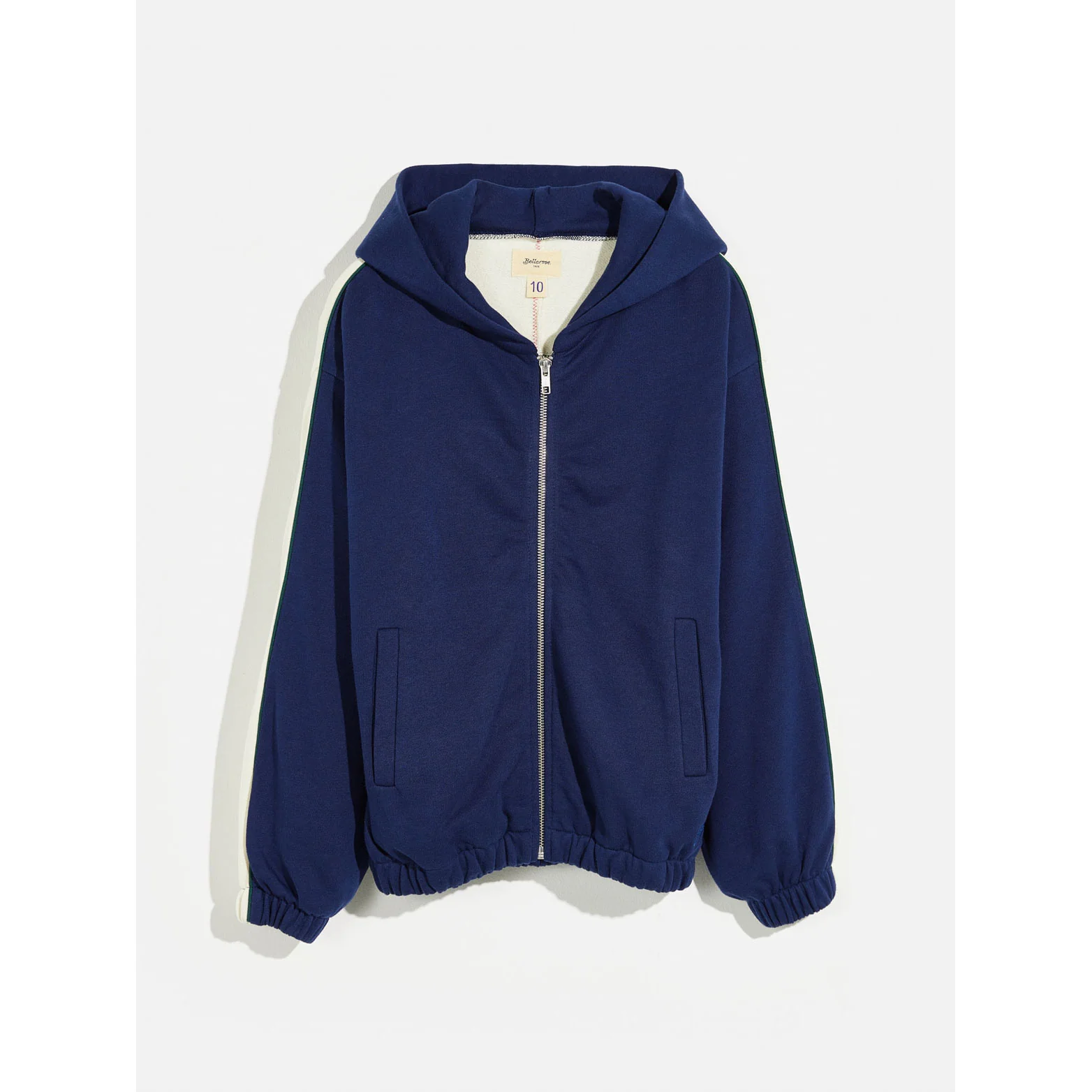 Bellerose Navy Farral Zip Sweatshirt