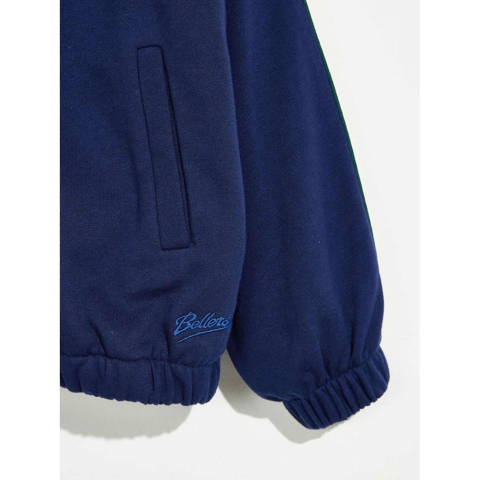 Bellerose Navy Farral Zip Sweatshirt - Image 3