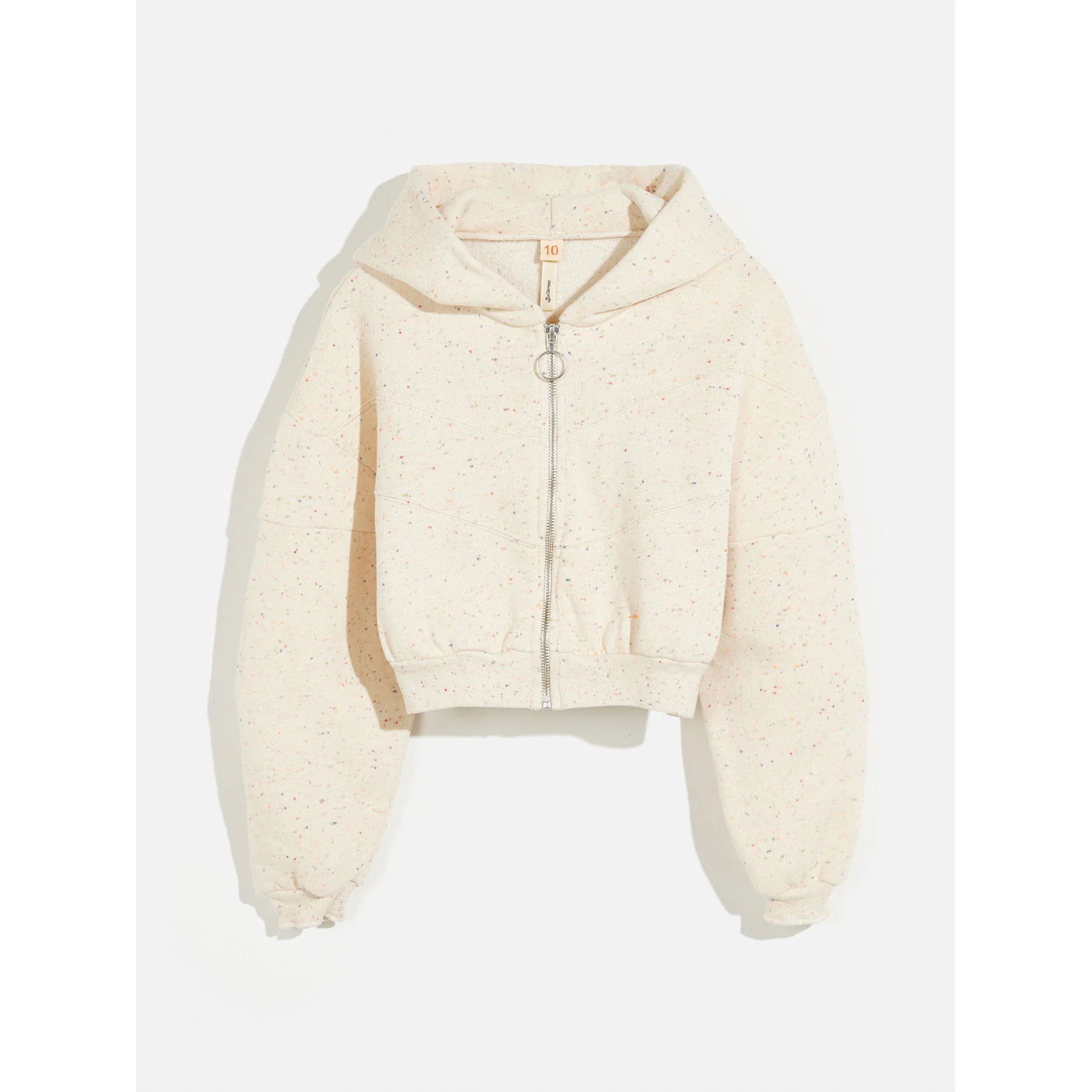 Bellerose Off White Speckled Finley Zip Sweatshirt
