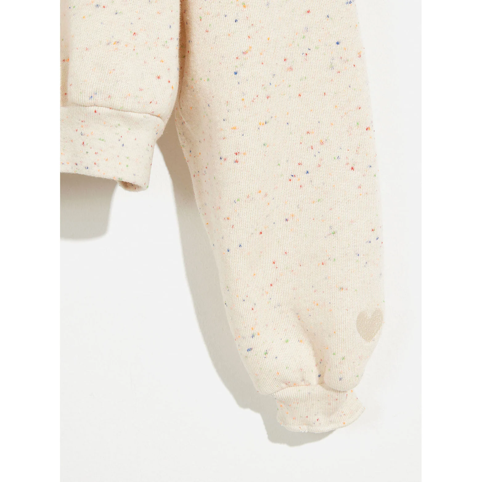 Bellerose Off White Speckled Finley Zip Sweatshirt - Image 3