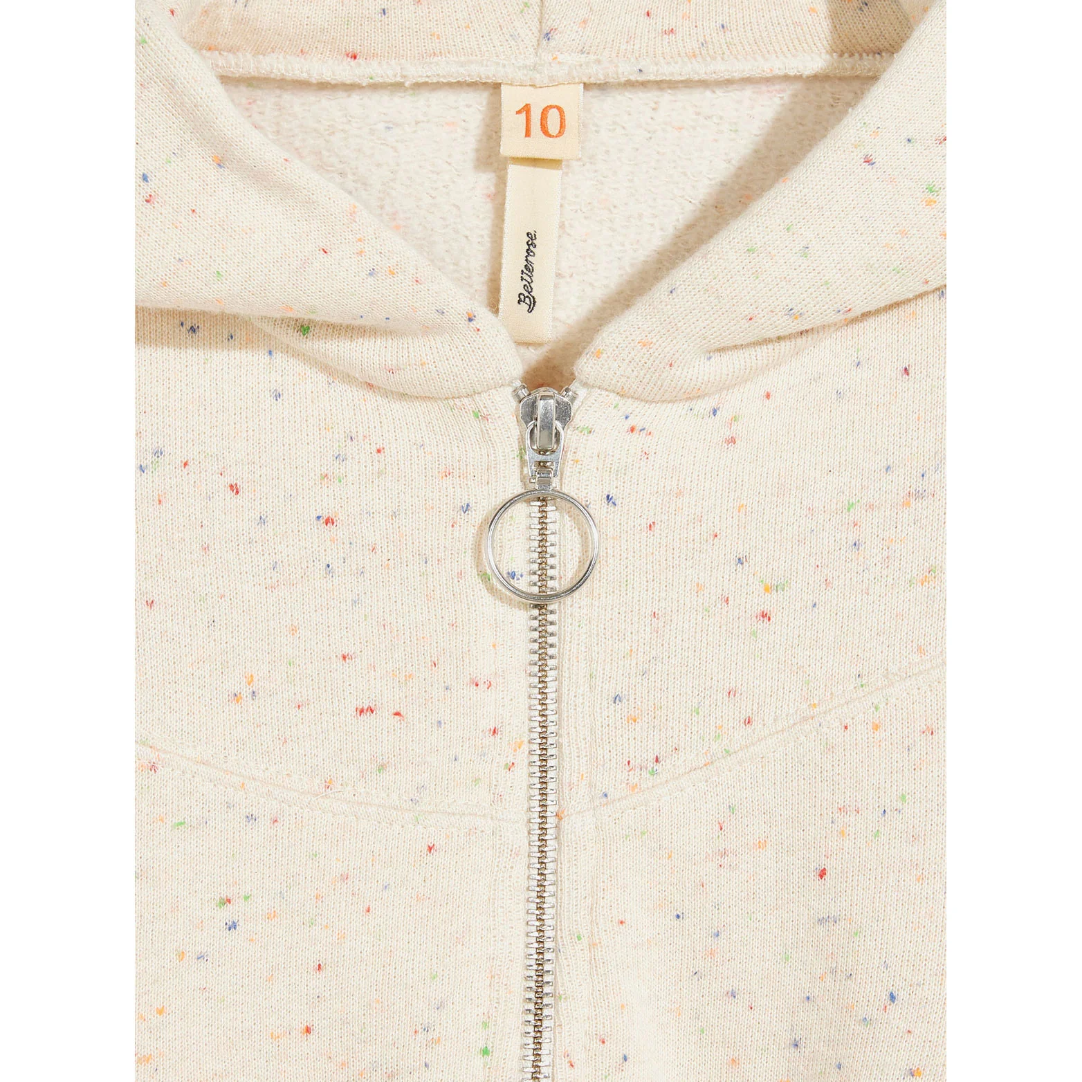Bellerose Off White Speckled Finley Zip Sweatshirt - Image 4