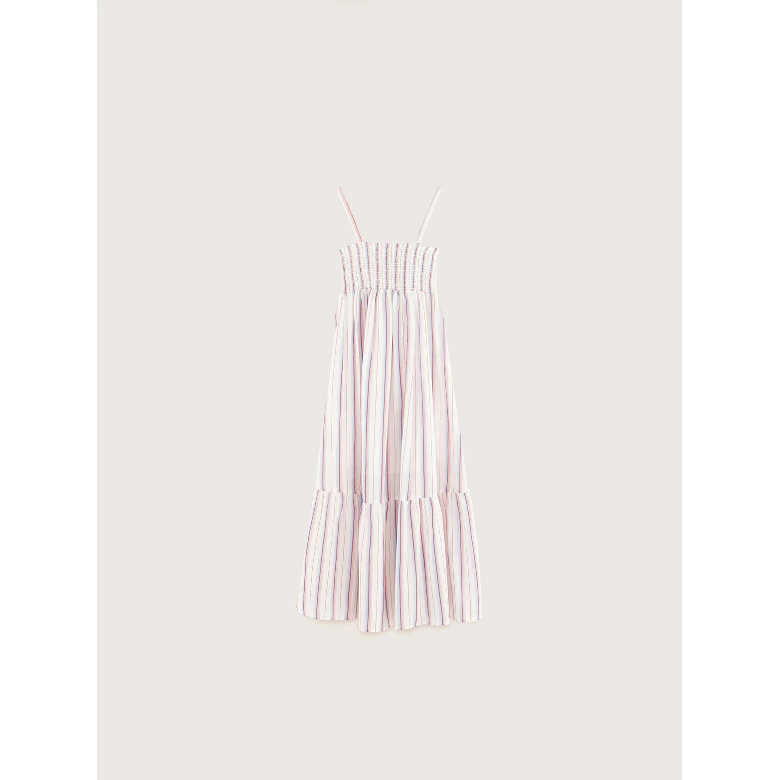 Bellerose Pink Striped Tiered Maxi Heather Dress - Image 2